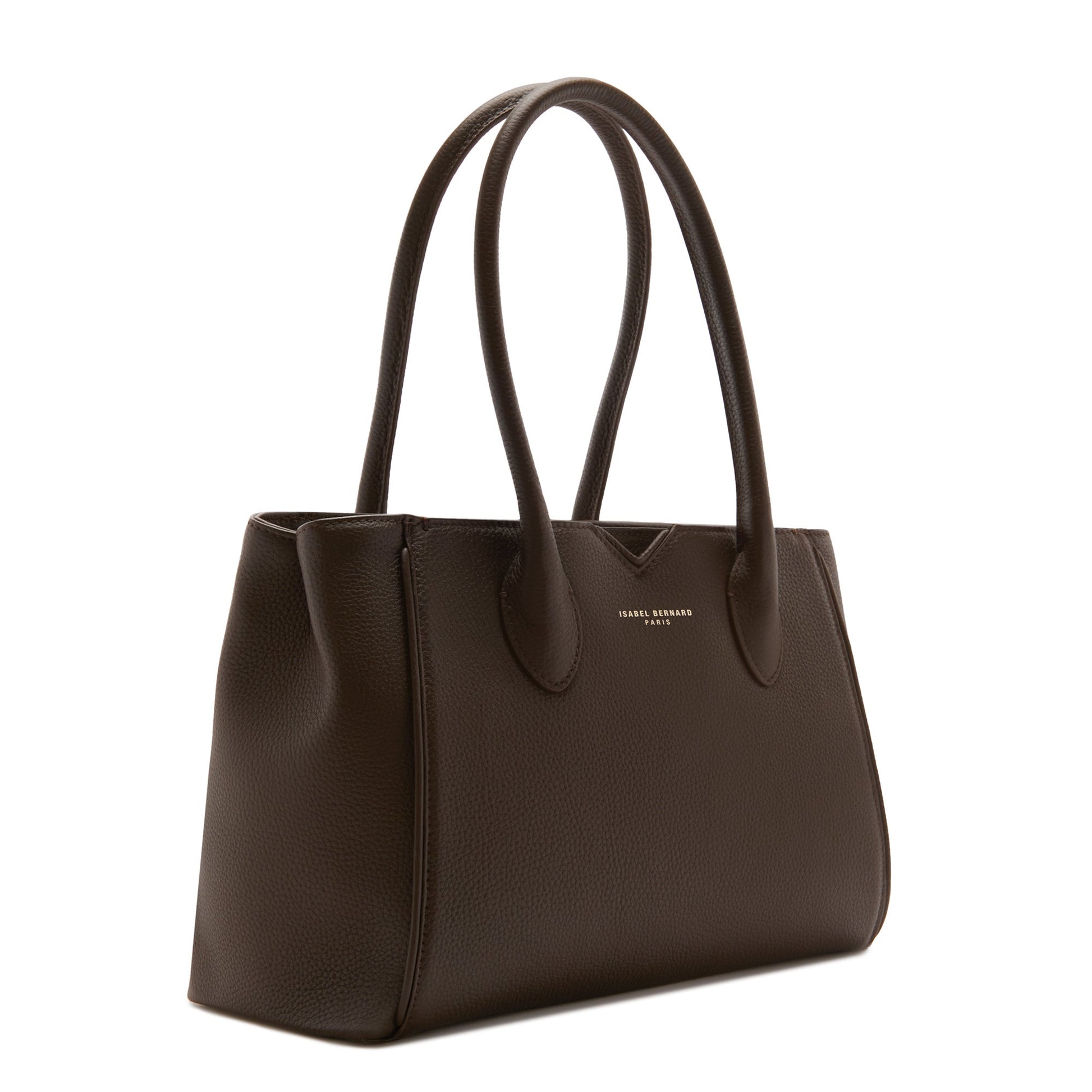 Honoré Cloe Midi brown calfskin leather handbag -  - Isabel Bernard