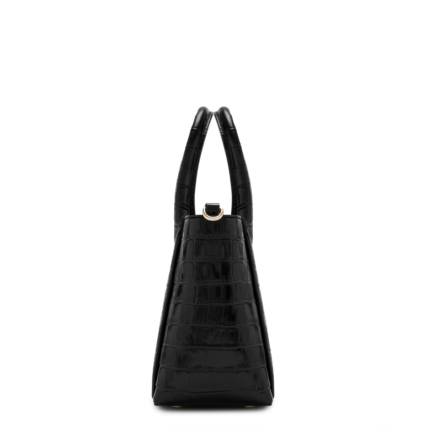 Honoré Cloe Mini croco black calfskin leather handbag -  - Isabel Bernard