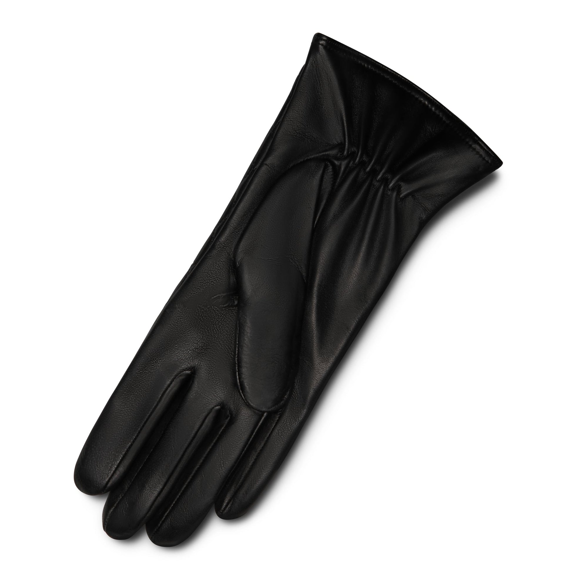 Honoré Rosette black goatskin leather gloves -  - Isabel Bernard