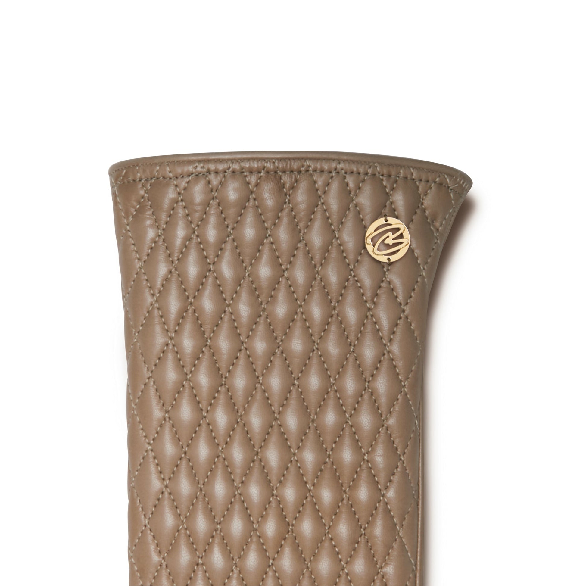 Honoré Rosette taupe goatskin leather gloves -  - Isabel Bernard