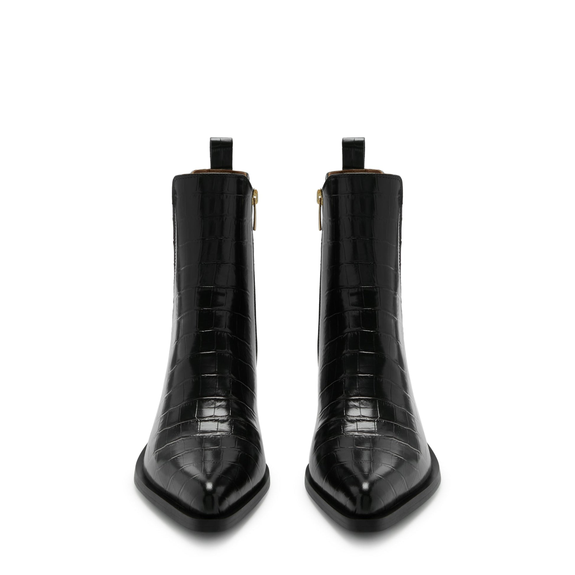 Vendôme Amandine croco black calfskin leather boots -  - Isabel Bernard