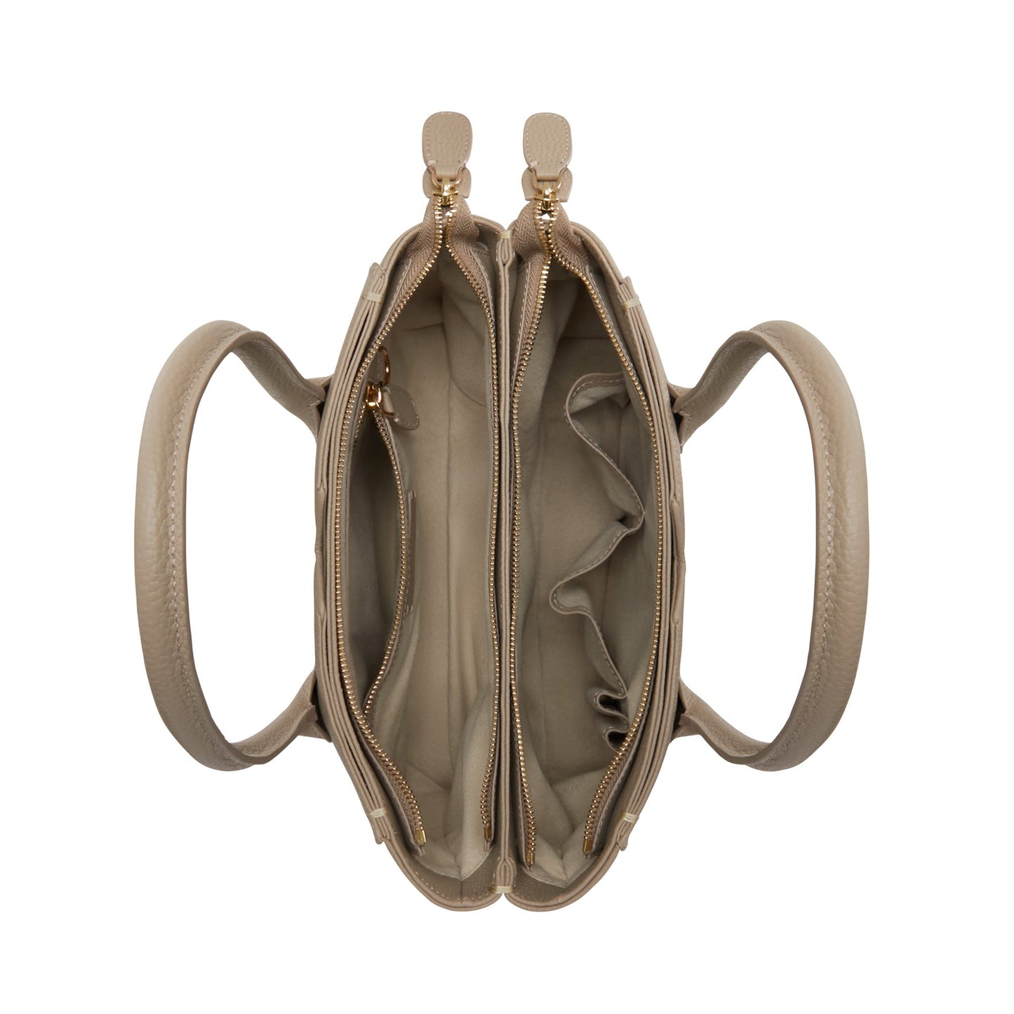 Honoré Cloe Midi taupe calfskin leather handbag -  - Isabel Bernard