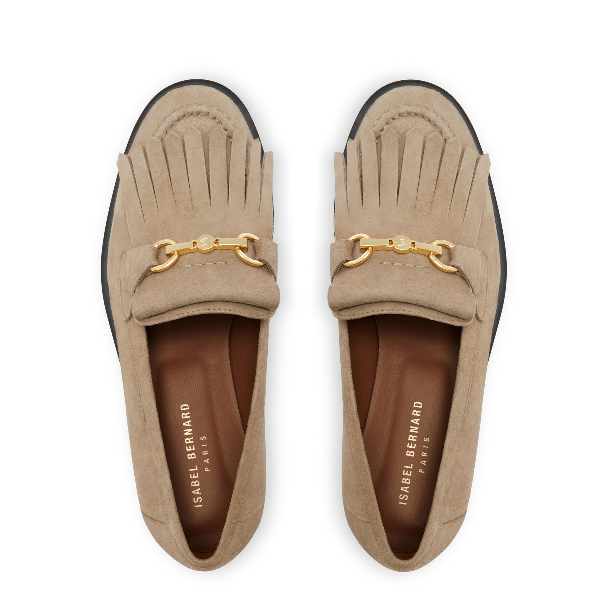 Vendôme Lave taupe suede loafers -  - Isabel Bernard