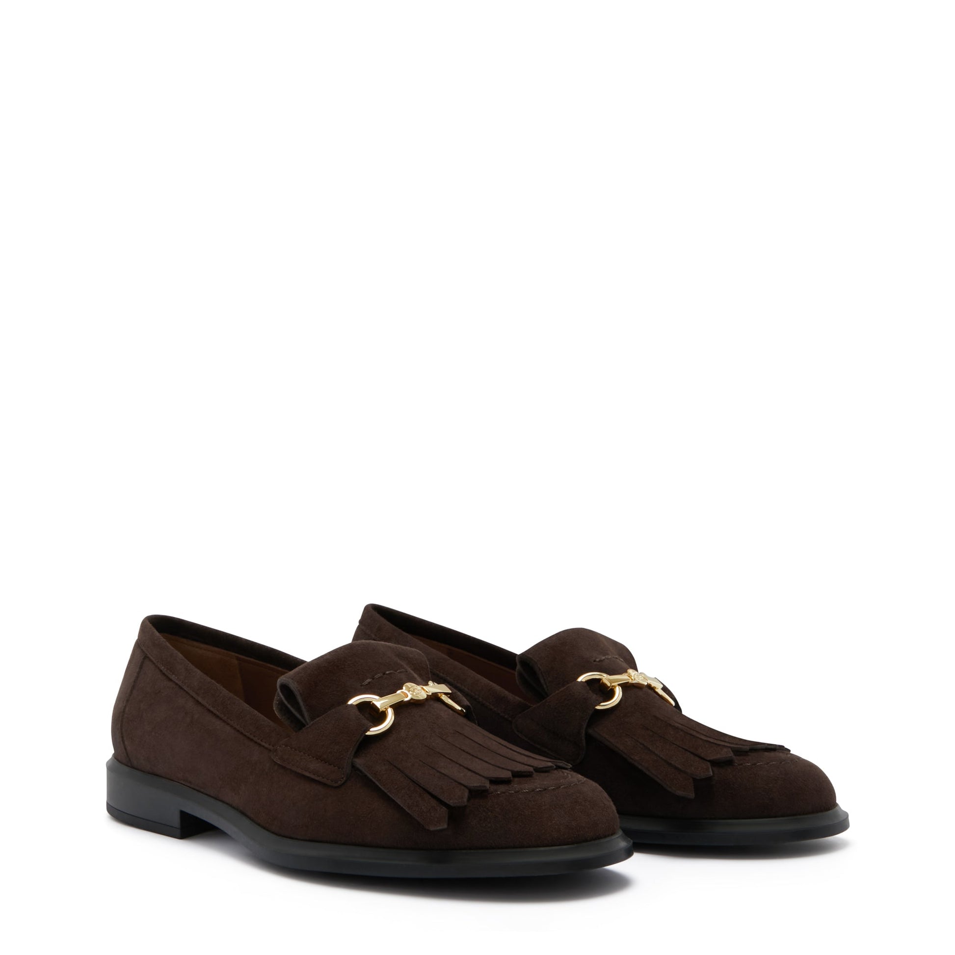 Vendôme Lave brown suede loafers -  - Isabel Bernard