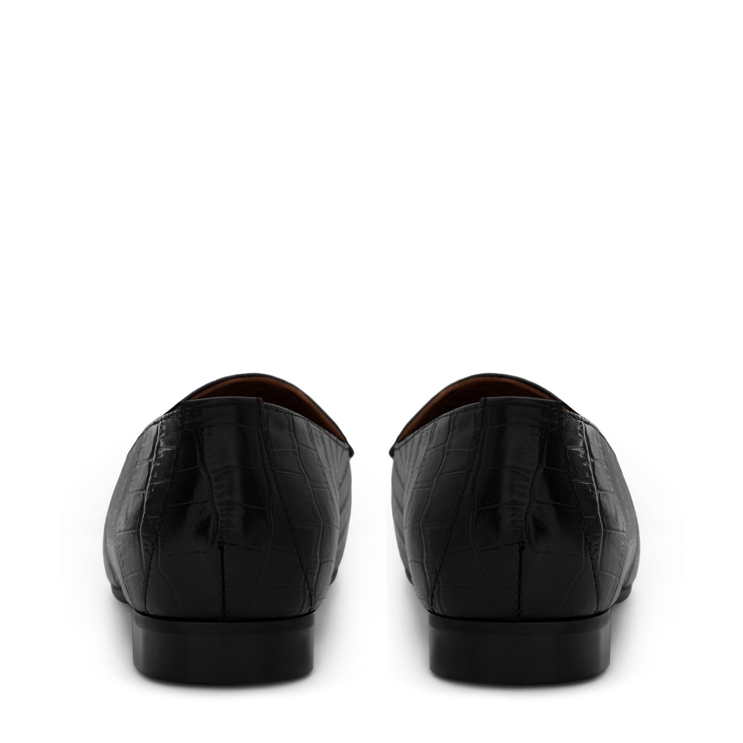 Vendôme Fleur croco black calfskin leather loafers -  - Isabel Bernard