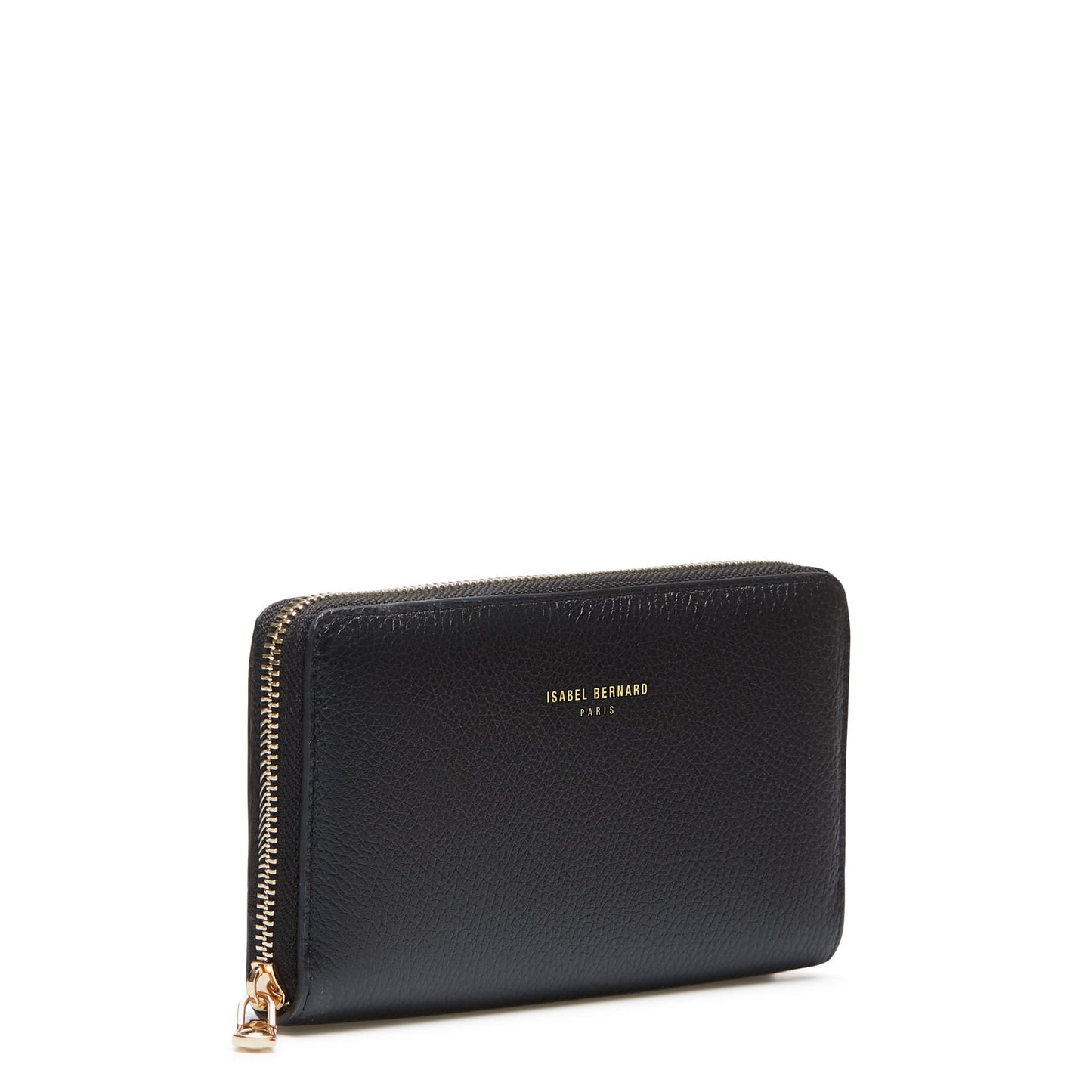 Honoré Léa black calfskin leather zipper wallet -  - Isabel Bernard