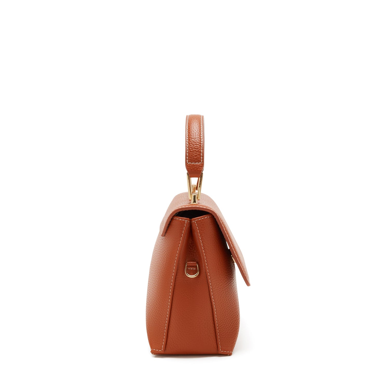 Femme Forte Heline cognac calfskin leather handbag - - Isabel Bernard