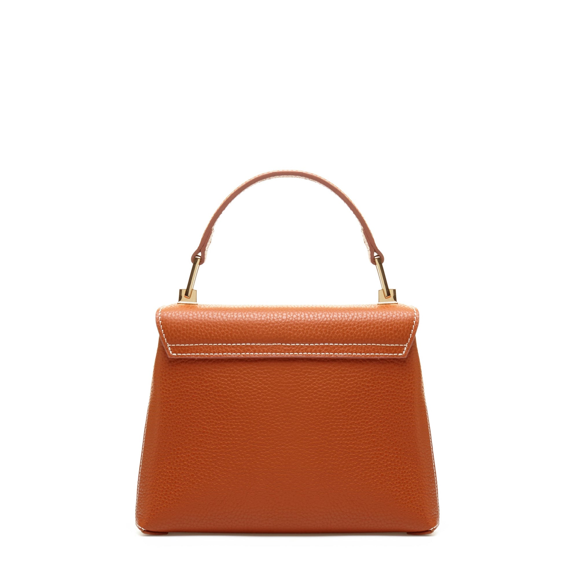 Femme Forte Heline cognac calfskin leather handbag - - Isabel Bernard