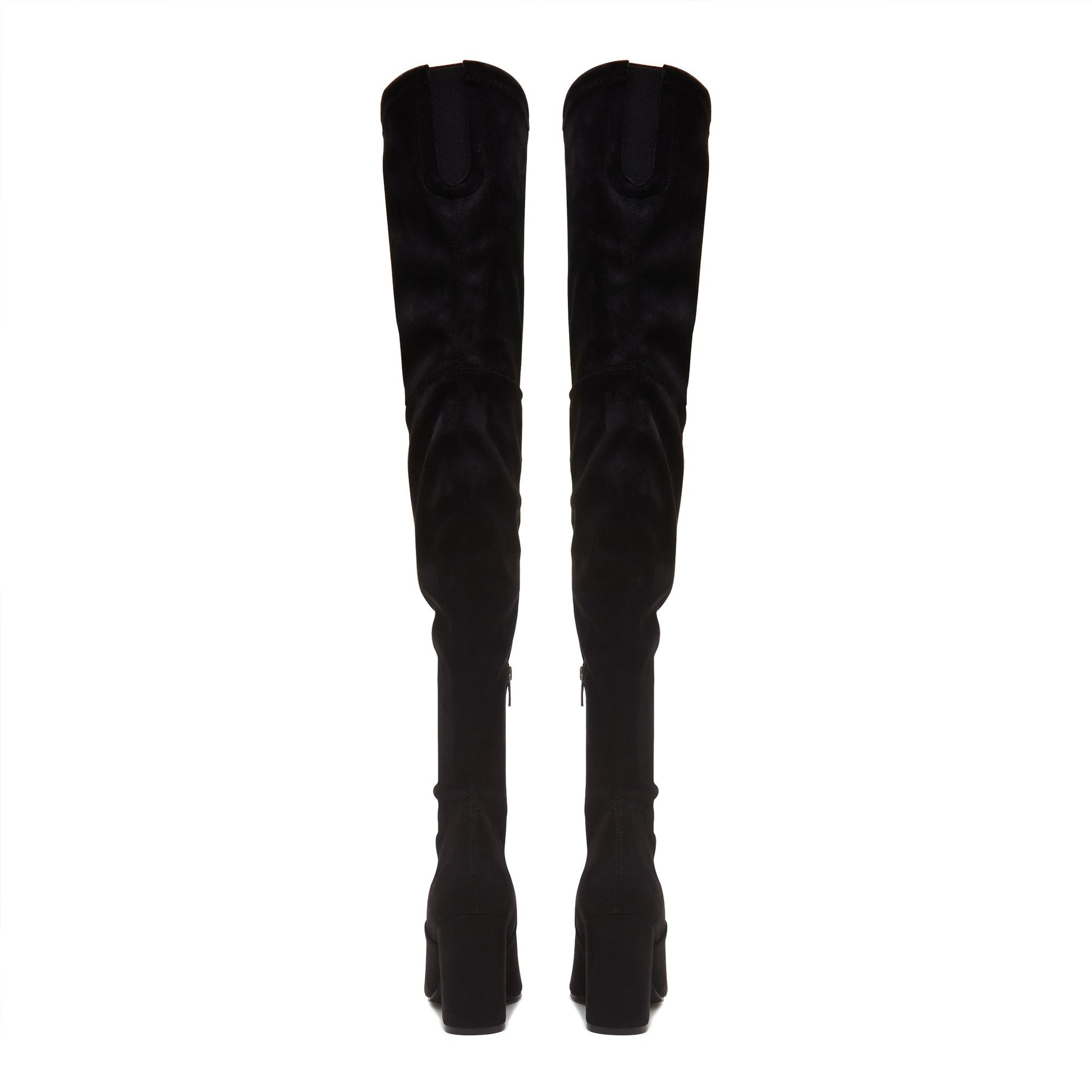 Vendôme Fem black nylon stretch suede heels -  - Isabel Bernard