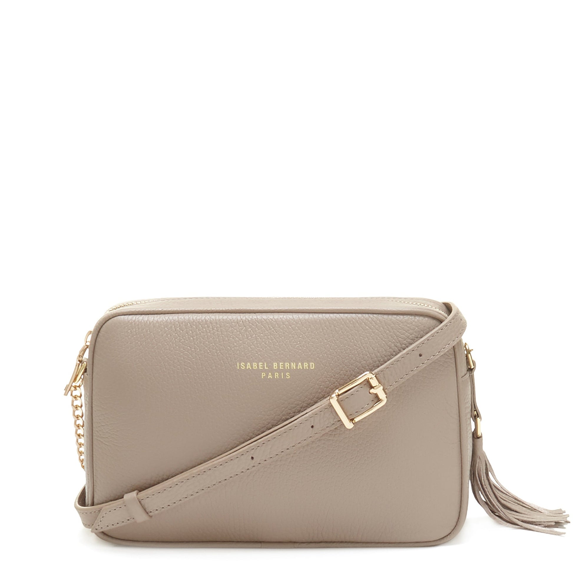Honoré Lucie taupe calfskin leather crossbody bag -  - Isabel Bernard