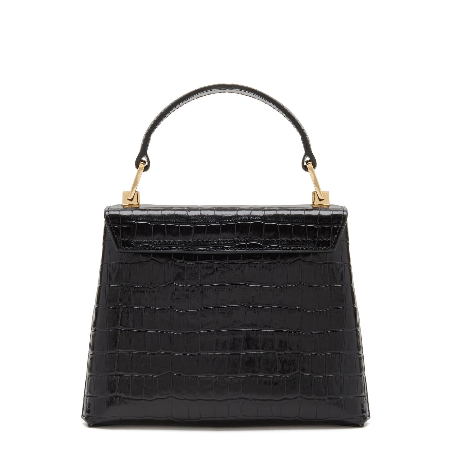 Femme Forte Gisel croco black calfskin leather handbag -  - Isabel Bernard