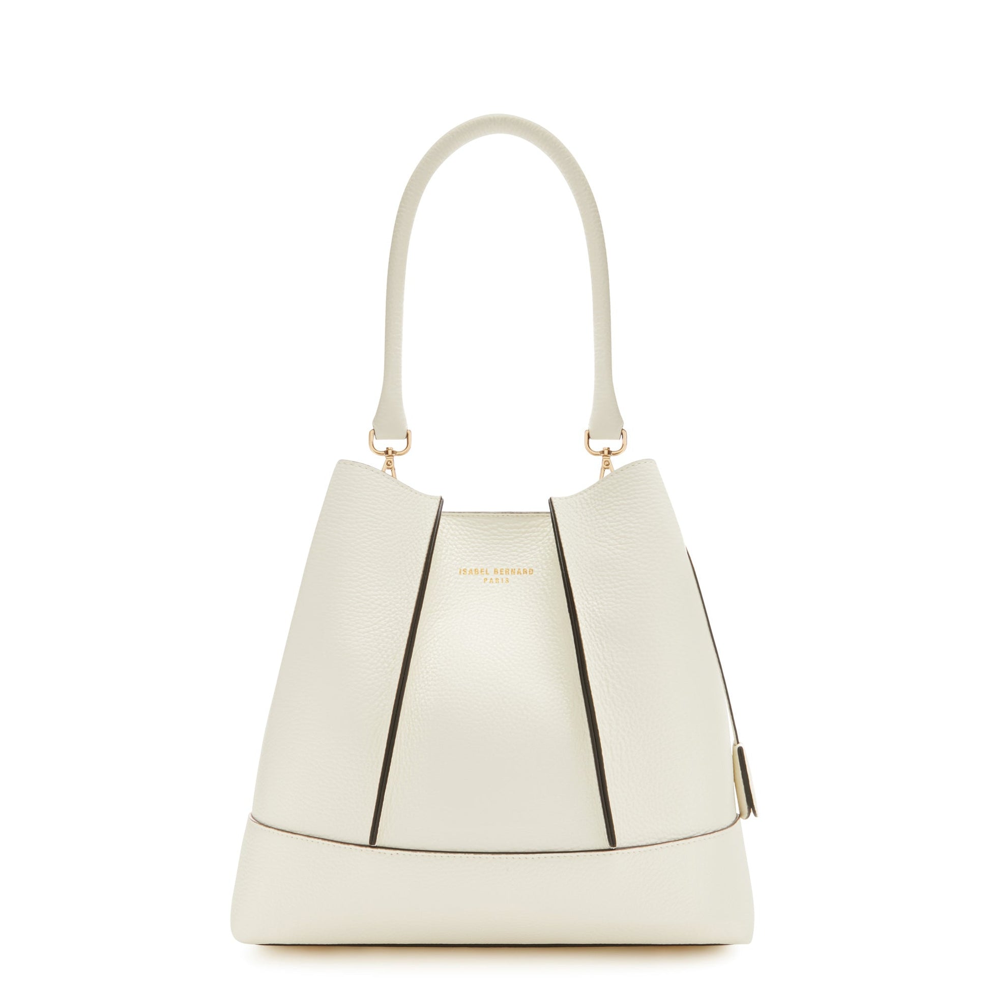 Femme Forte Macie cream calfskin leather shoulder bag -  - Isabel Bernard