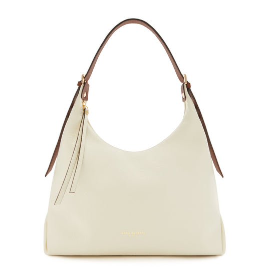 Honoré Muriel cream calfskin leather shoulder bag -  - Isabel Bernard