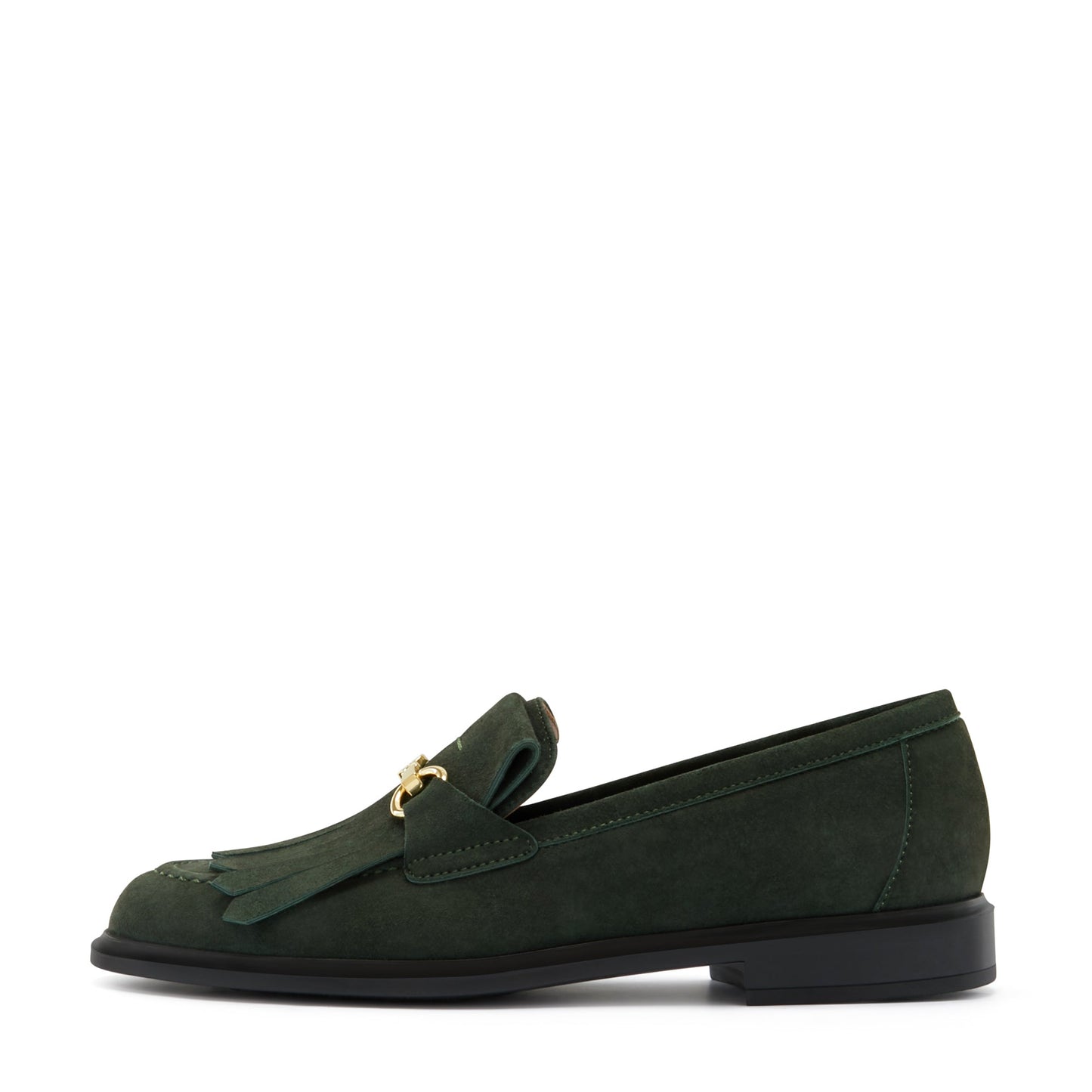 Vendôme Lave dark green suede loafers -  - Isabel Bernard