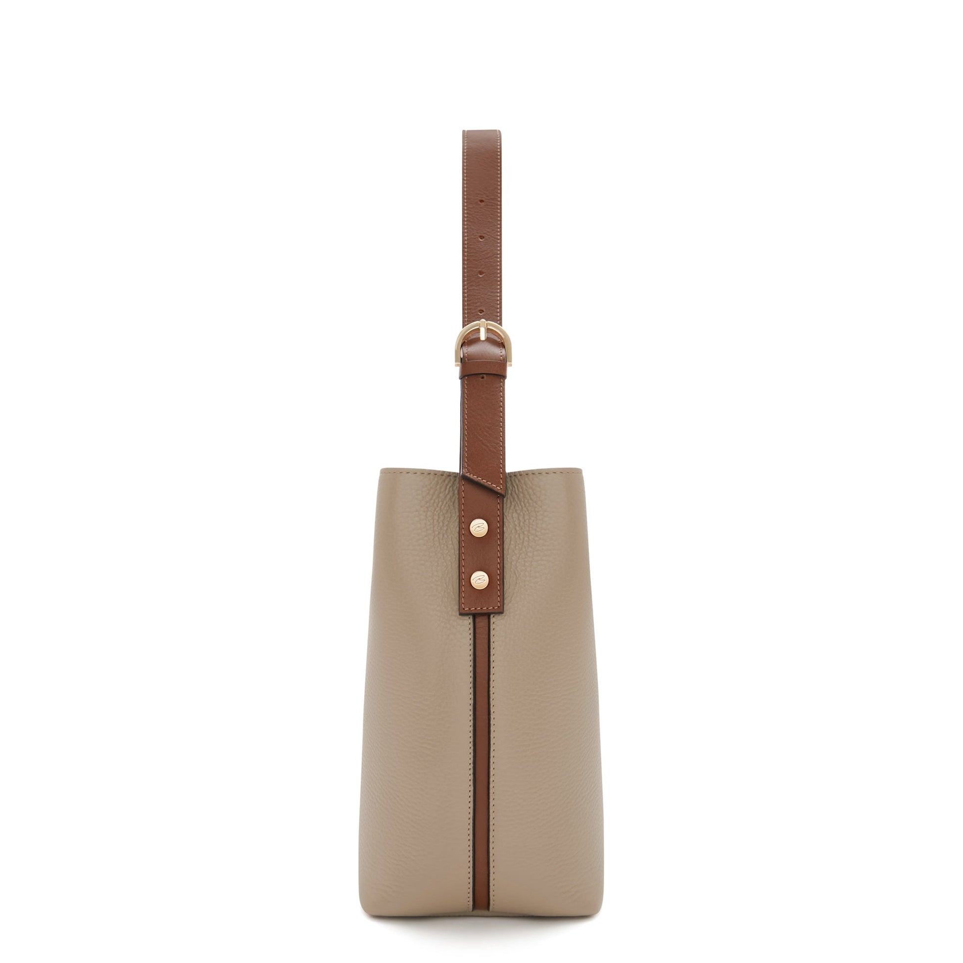 Honoré Adriane Midi taupe leather shoulder bag calfskin leather -  - Isabel Bernard