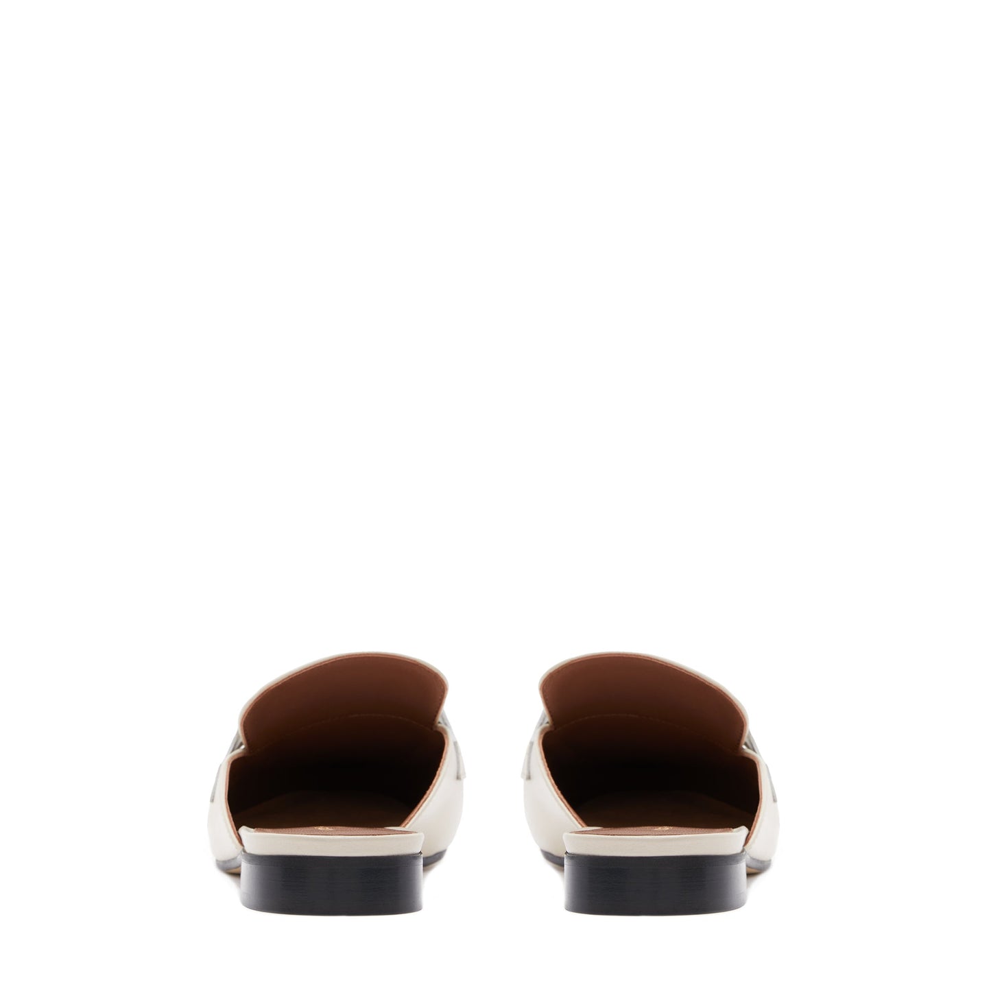 Vendôme Fleur crème calfskin leather backless loafers -  - Isabel Bernard