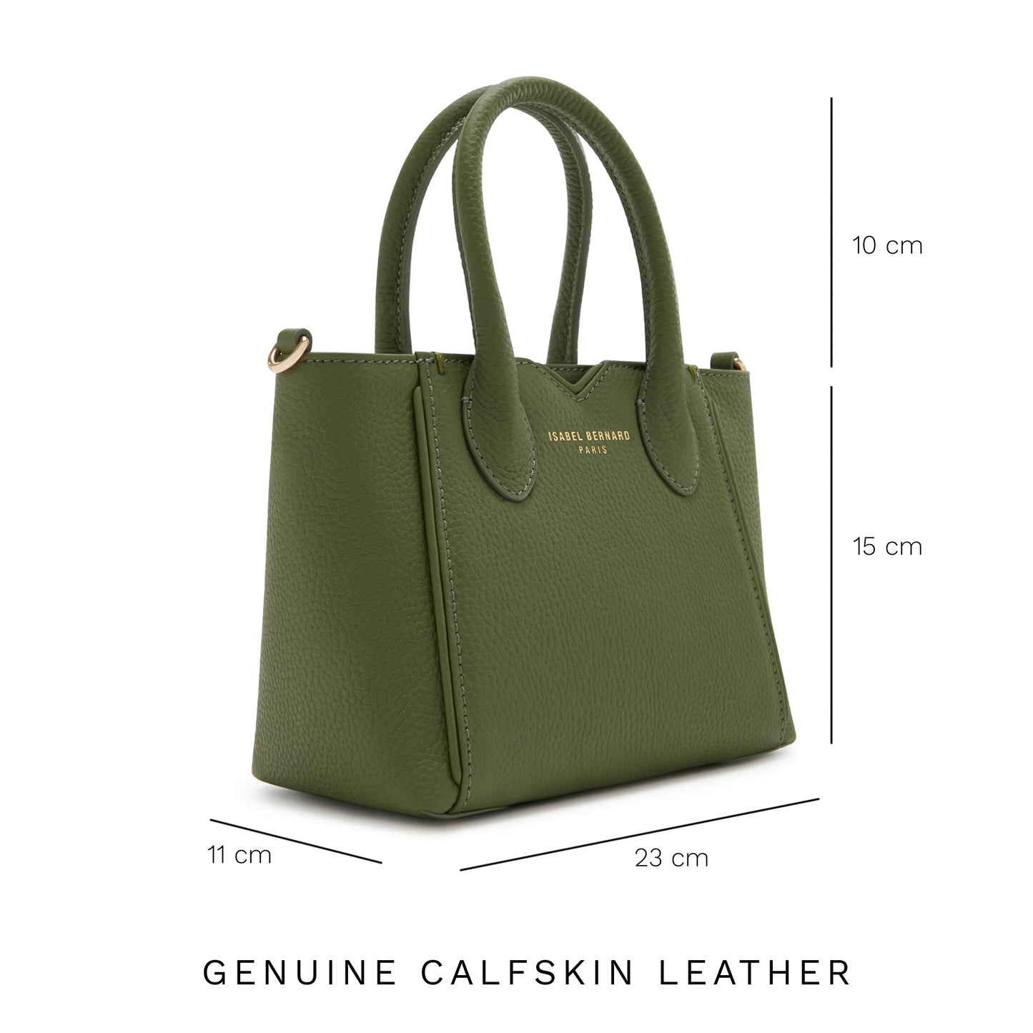 Honoré Cloe Mini green calfskin leather handbag -  - Isabel Bernard