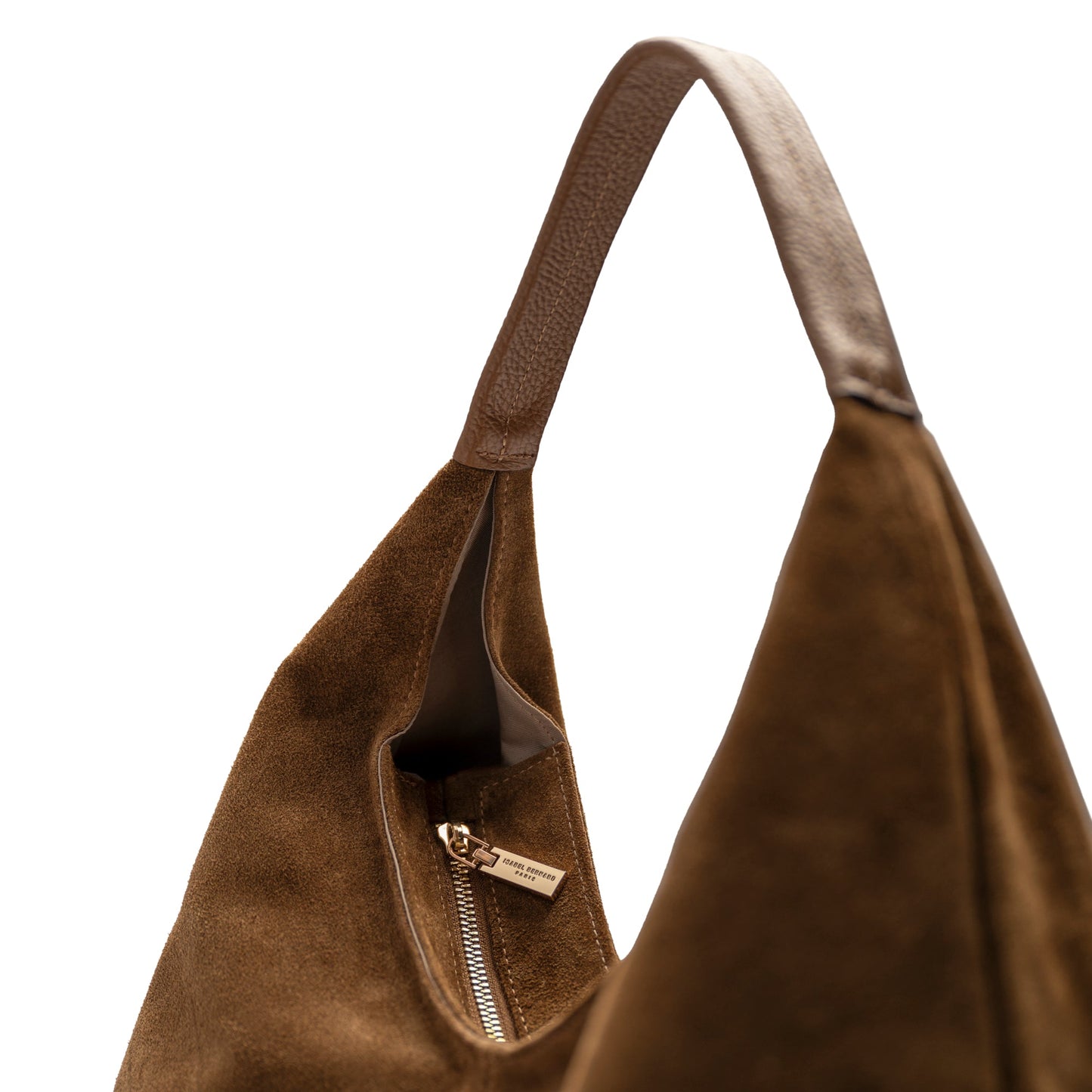 Honoré Grace brown suede shoulder bag - - Isabel Bernard