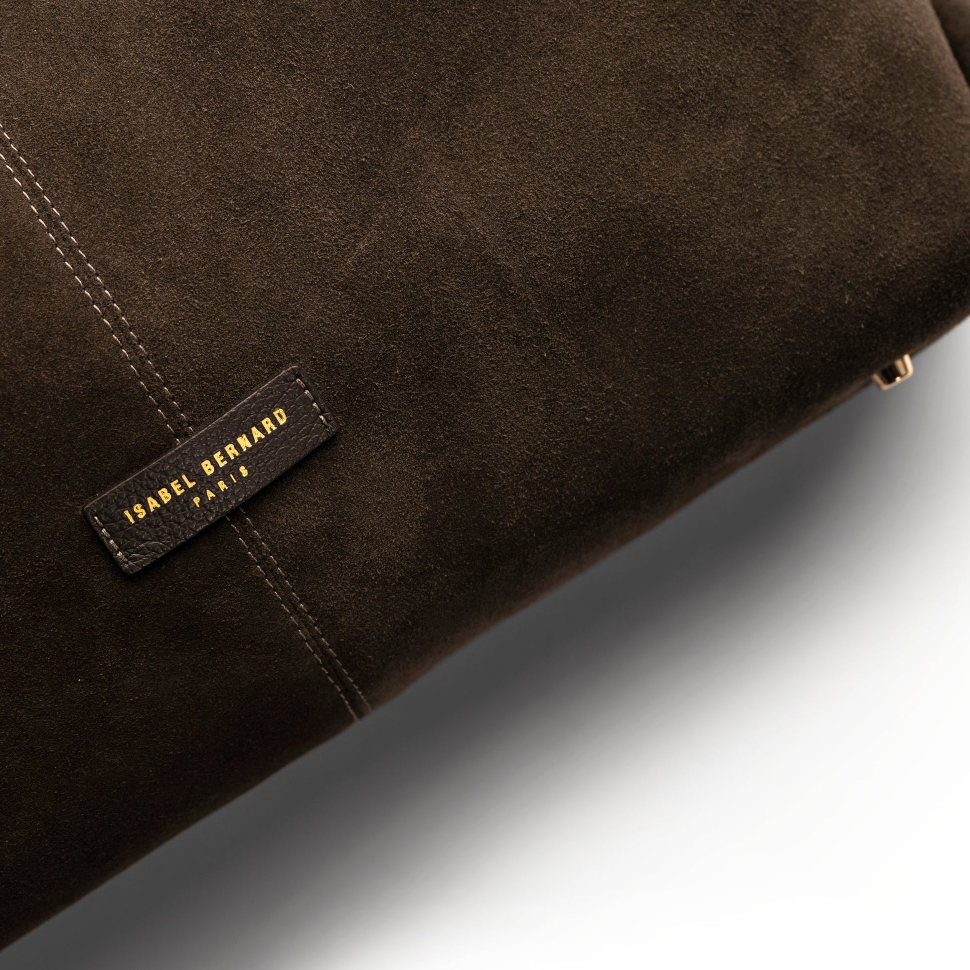 Honoré Grace dark brown suede shoulder bag - - Isabel Bernard