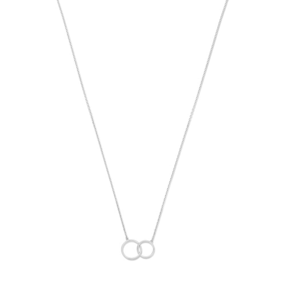Saint Germain Loulou 14 karat white gold necklace with two rings -  - Isabel Bernard