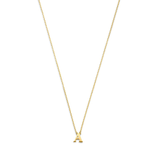 Le Marais Chloé 14 karat gold initial necklace with letter -  - Isabel Bernard