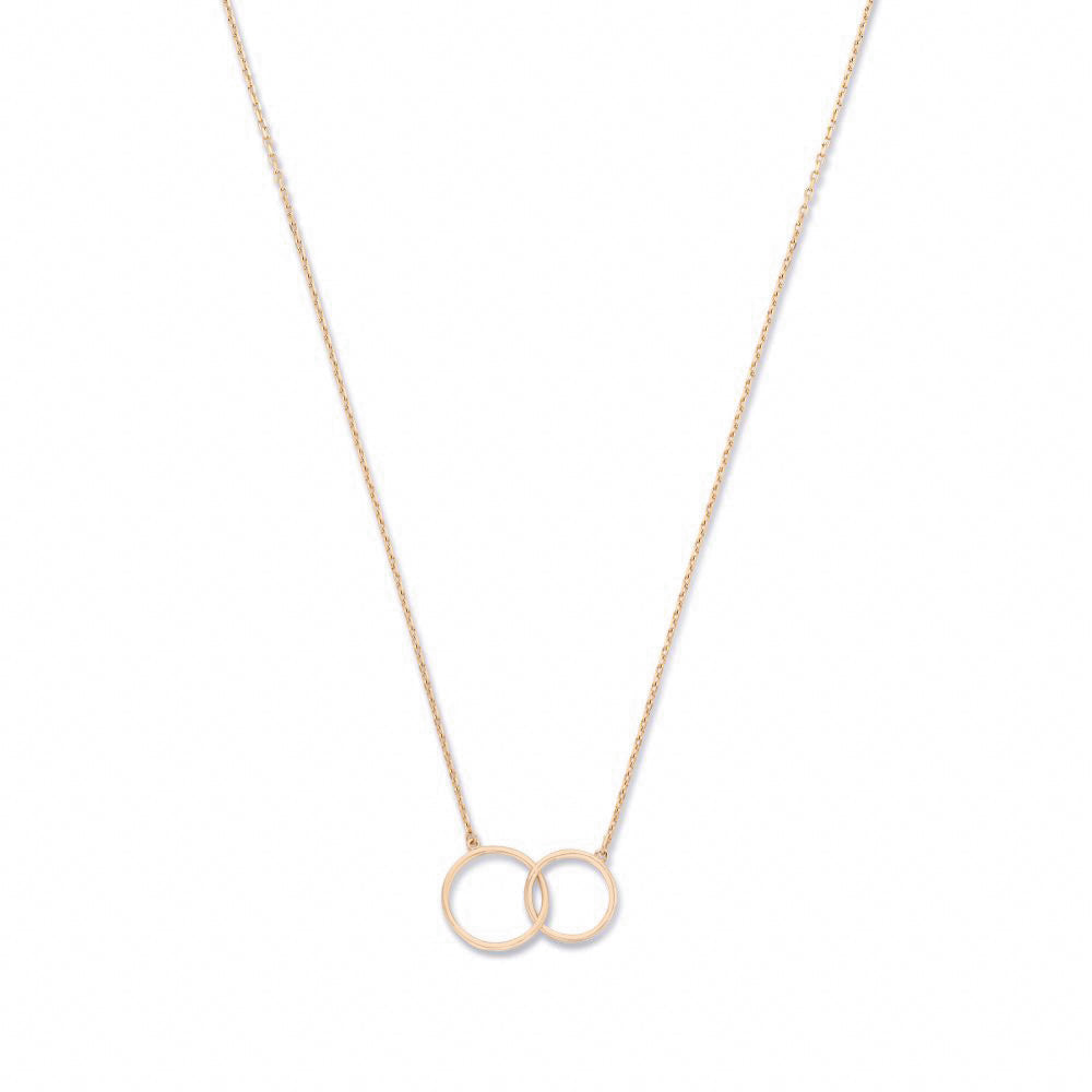La Concorde Loulou 14 karat rose gold collier with two rings -  - Isabel Bernard