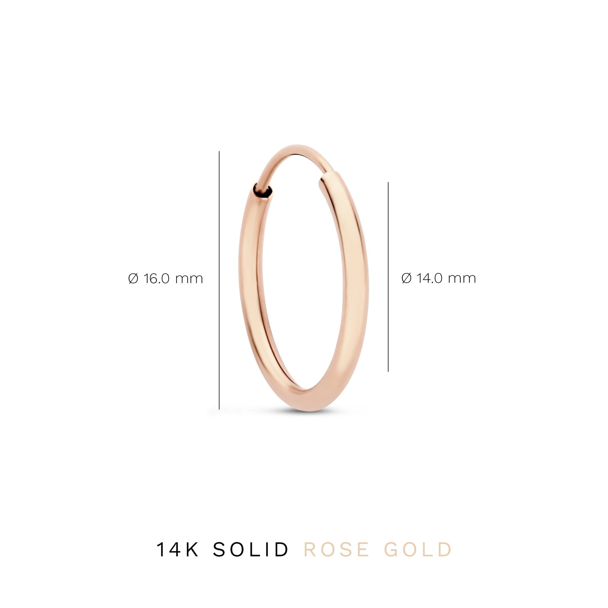 La Concorde Cerise 14 karat rose gold hoop earrings 14 mm - - Isabel Bernard