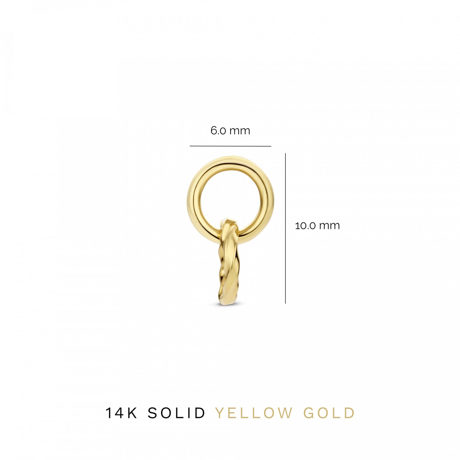 Rivoli Lisan 14 karat gold drop earrings with twist - - Isabel Bernard