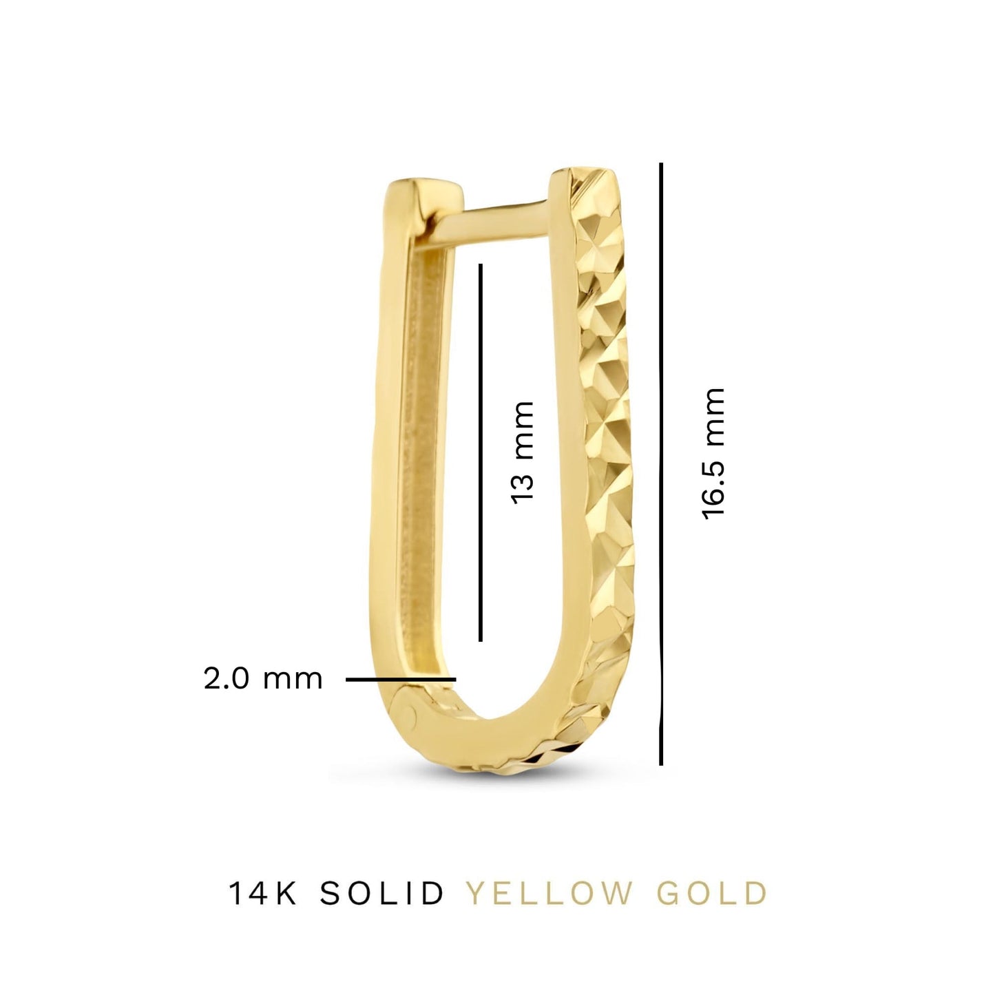 Rivoli Laura 14 karat gold drop earrings with diamond cut - - Isabel Bernard