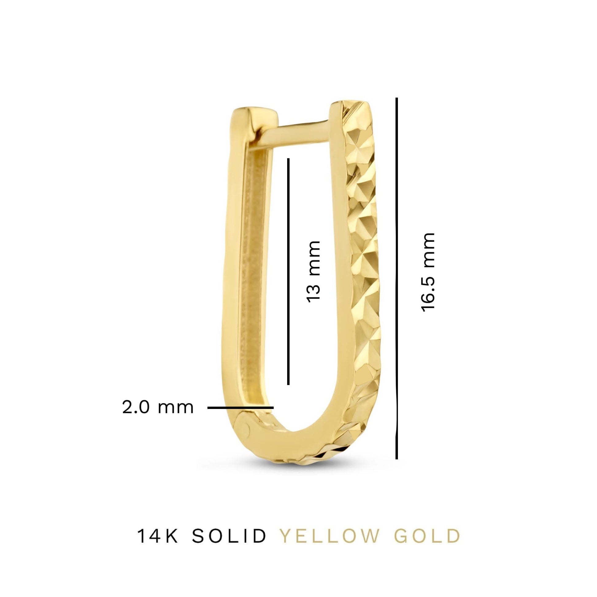 Rivoli Laura 14 karat gold drop earrings with diamond cut - - Isabel Bernard