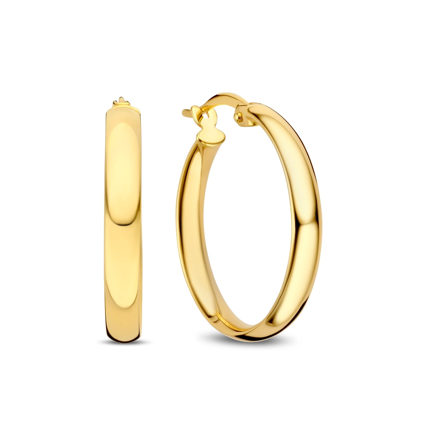 Rivoli Estrella 14 karat gold hoop earrings (20 mm) - - Isabel Bernard