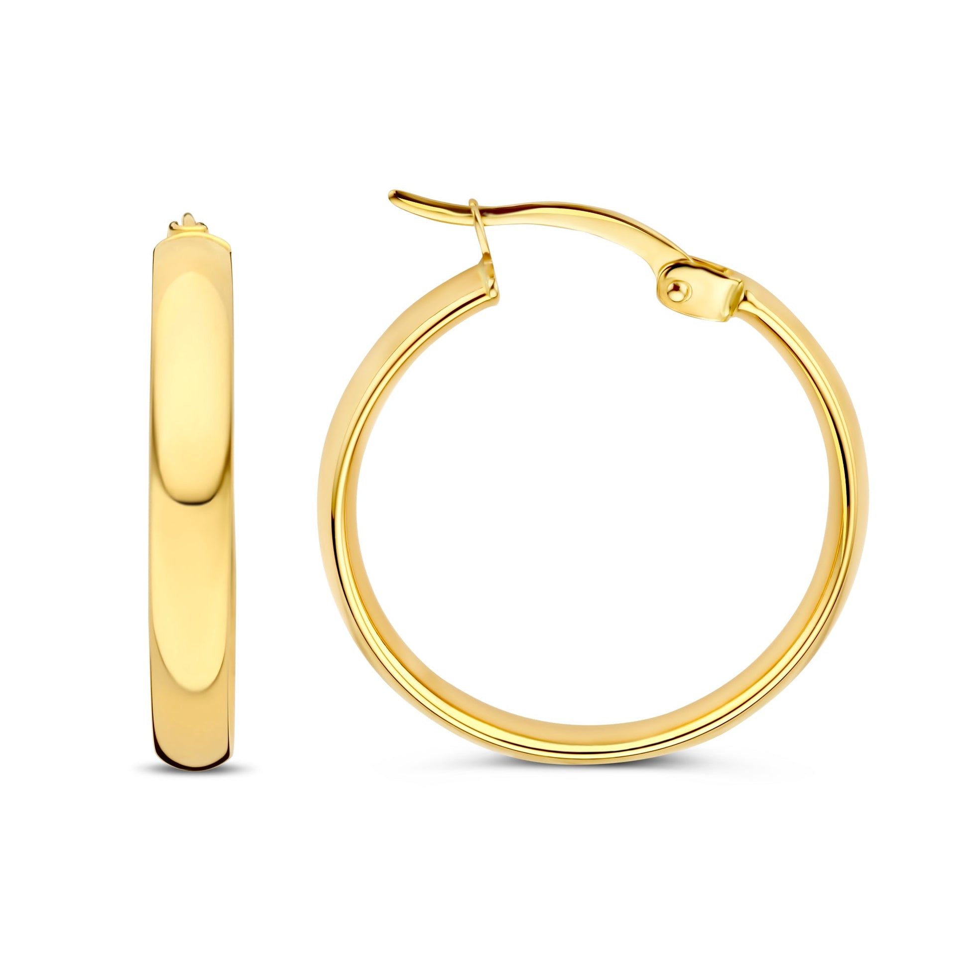 Rivoli Estrella 14 karat gold hoop earrings (20 mm) - - Isabel Bernard