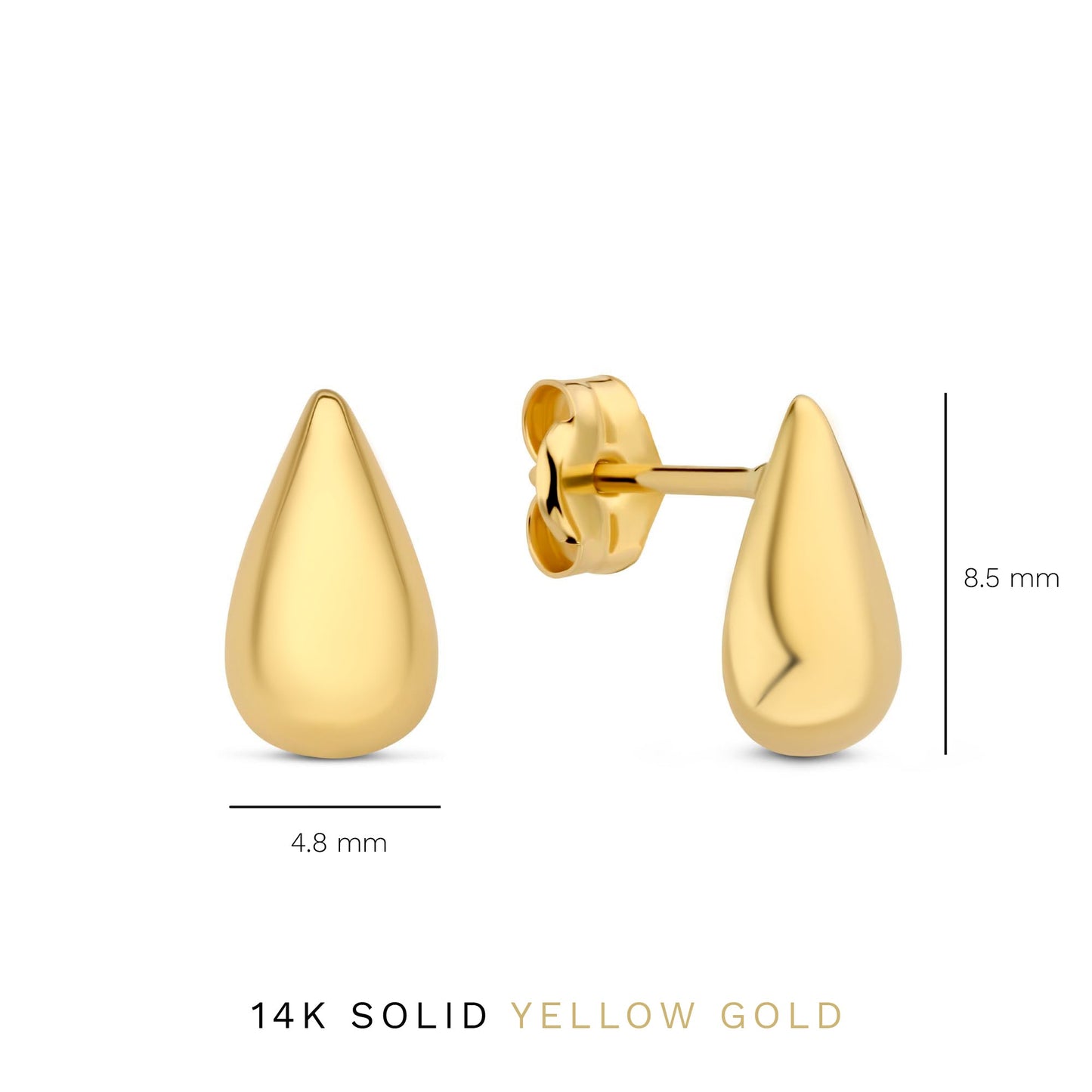 Monceau Séraphine 14 karat gold teardrop ear studs -  - Isabel Bernard