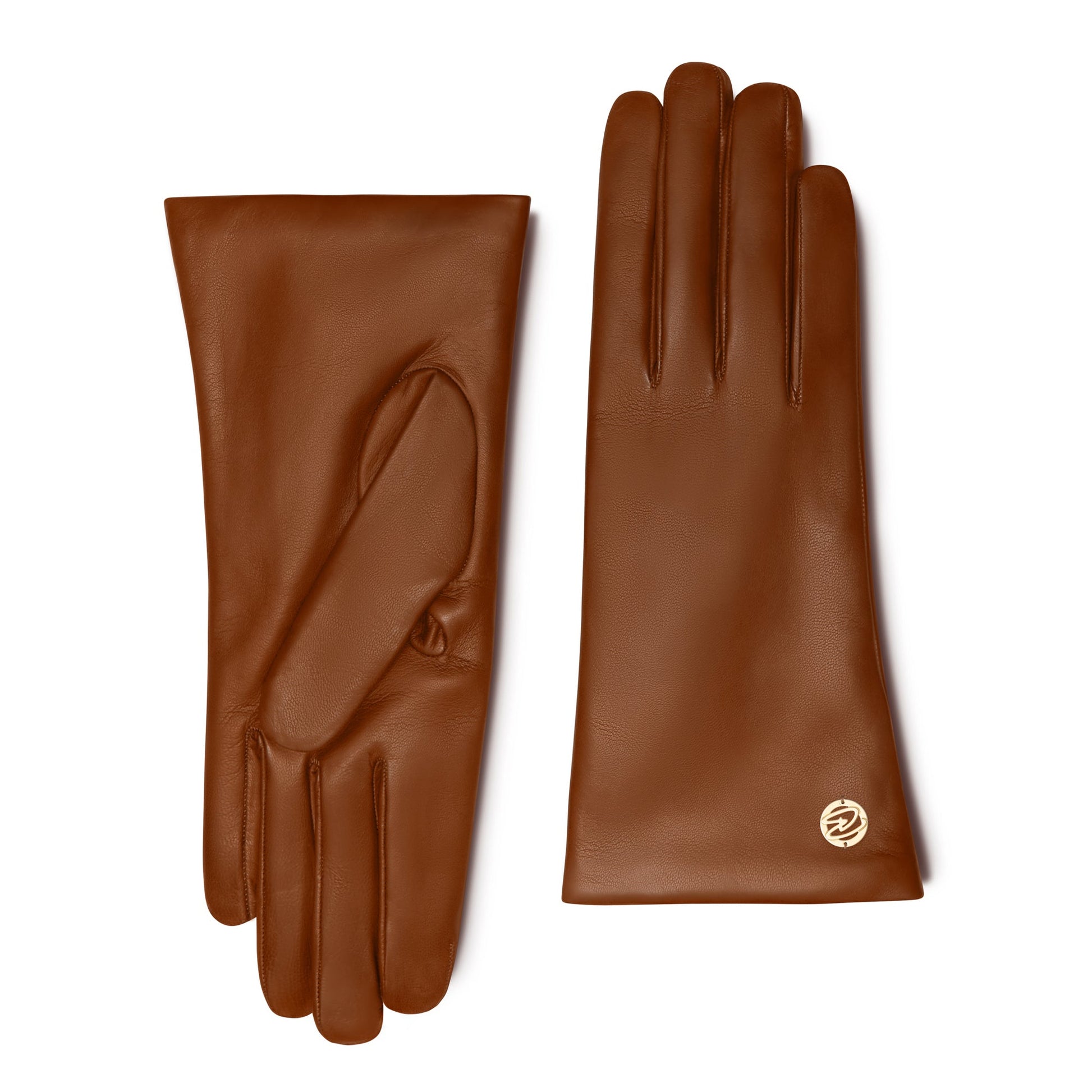 Honoré Eleanor cognac goatskin leather gloves -  - Isabel Bernard
