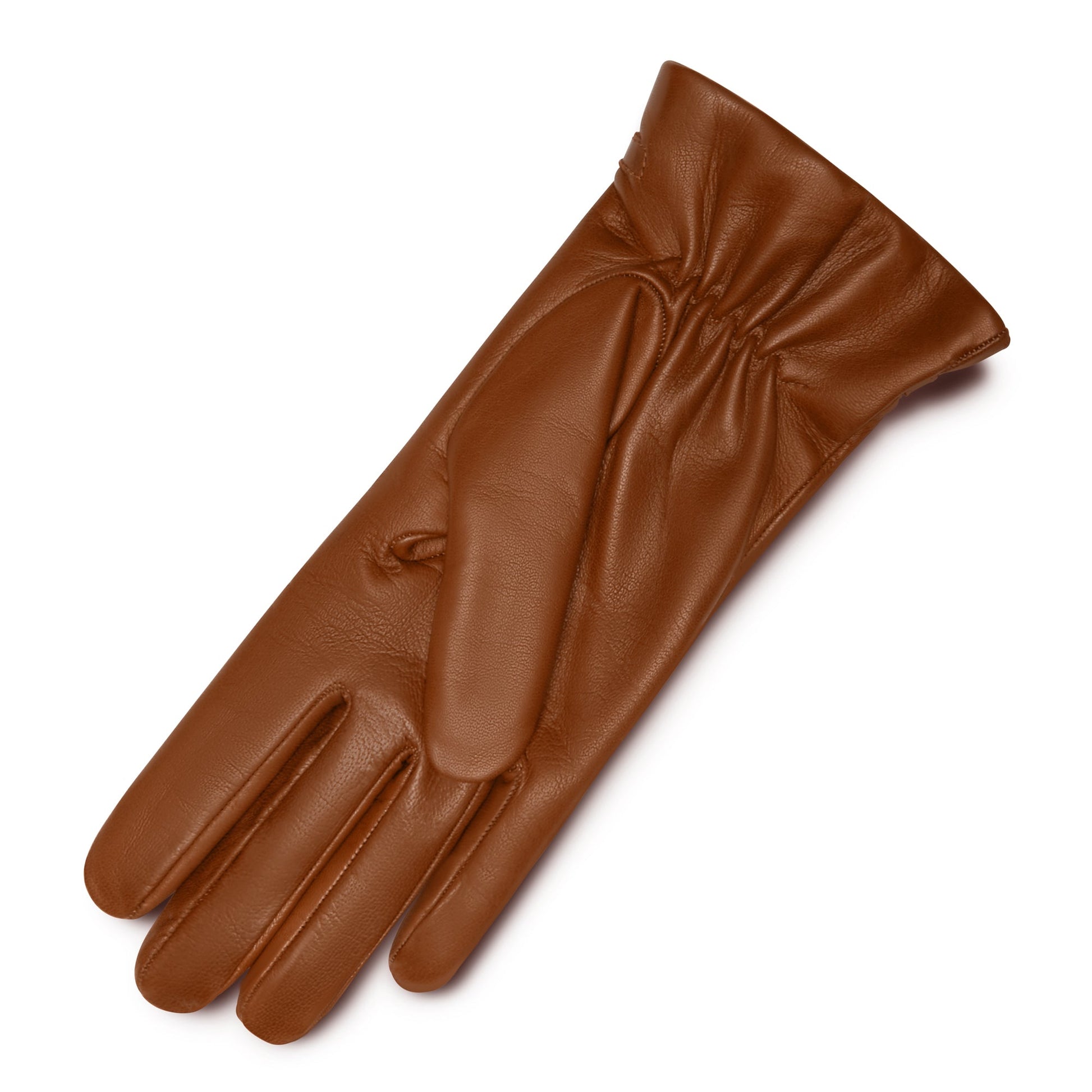 Honoré Marcelia cognac goatskin leather gloves -  - Isabel Bernard