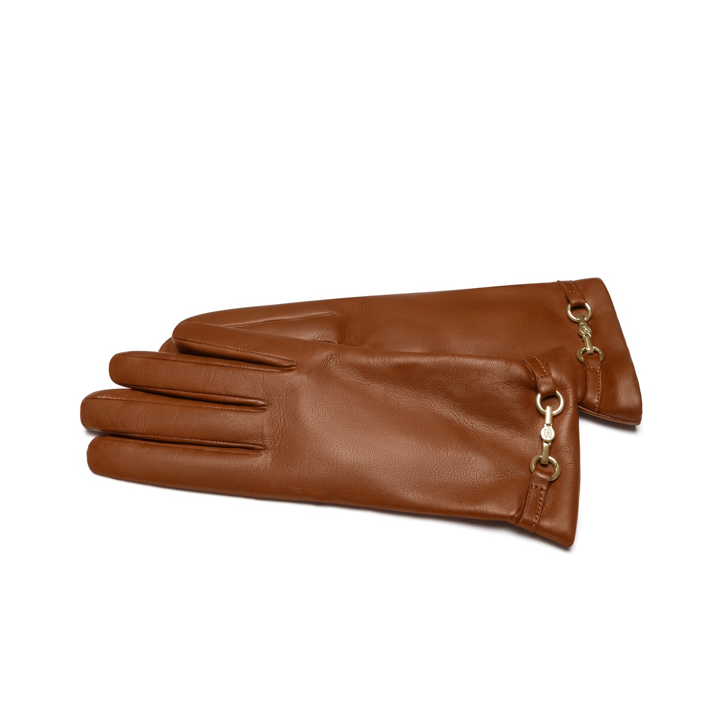 Honoré Marcelia cognac goatskin leather gloves -  - Isabel Bernard