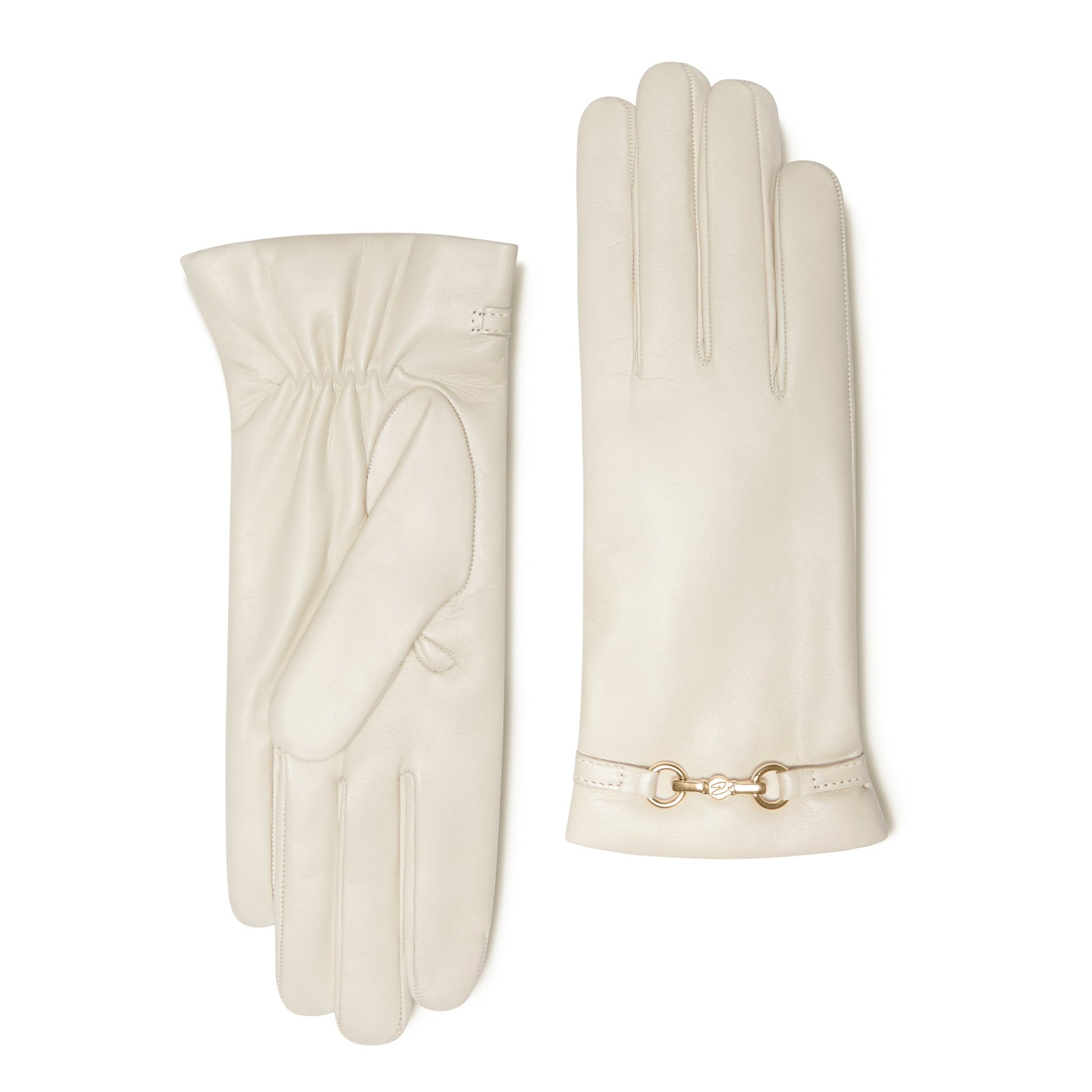 Honoré Marcelia cream goatskin leather gloves -  - Isabel Bernard