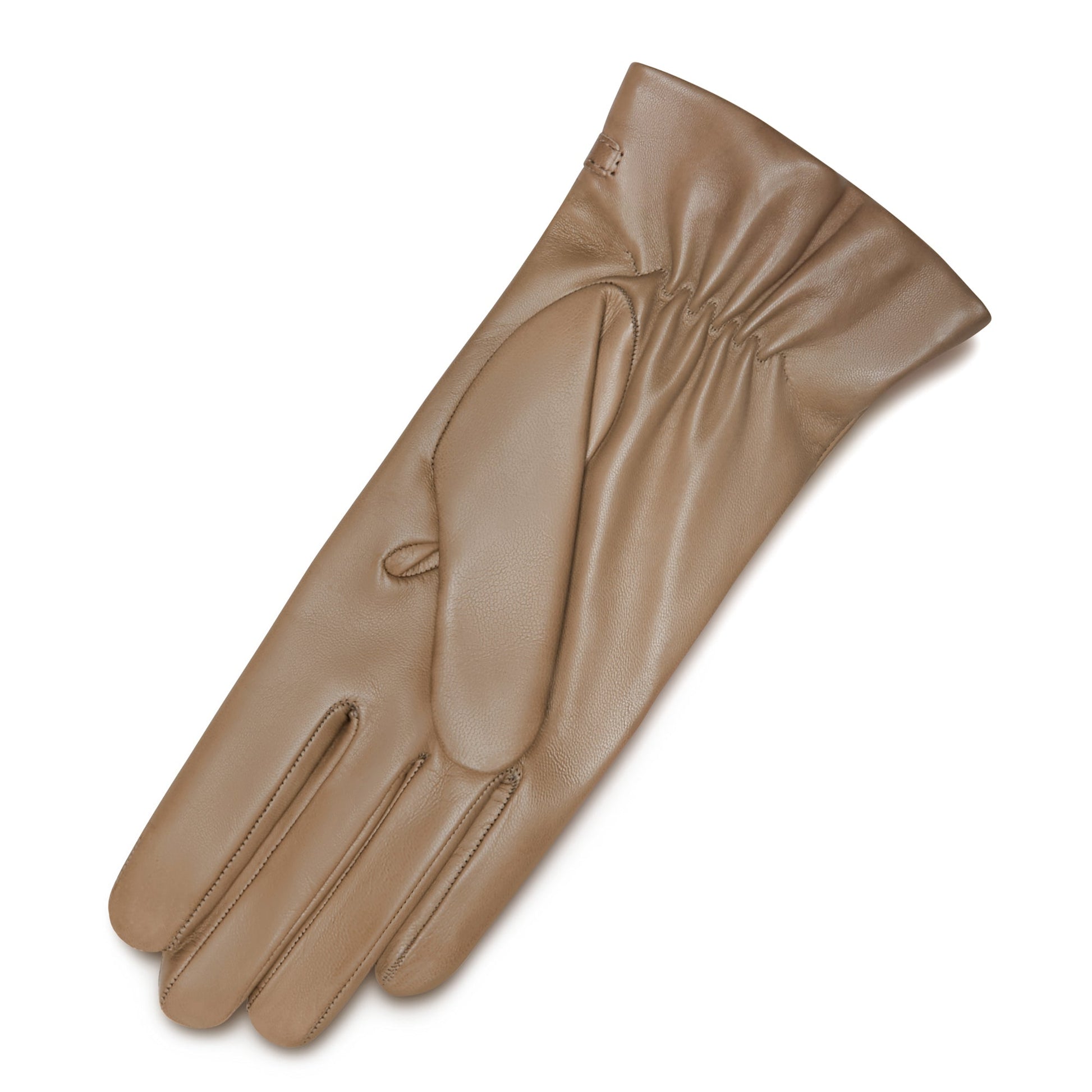 Honoré Marcelia taupe goatskin leather gloves -  - Isabel Bernard