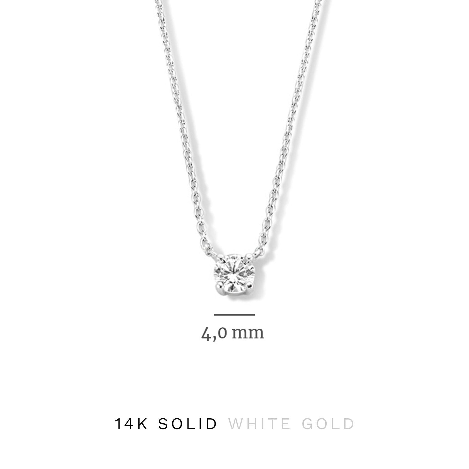 Cadeau d'Isabel 14 karat white gold necklace with bracelet with zirconia stone gift set - - Isabel Bernard