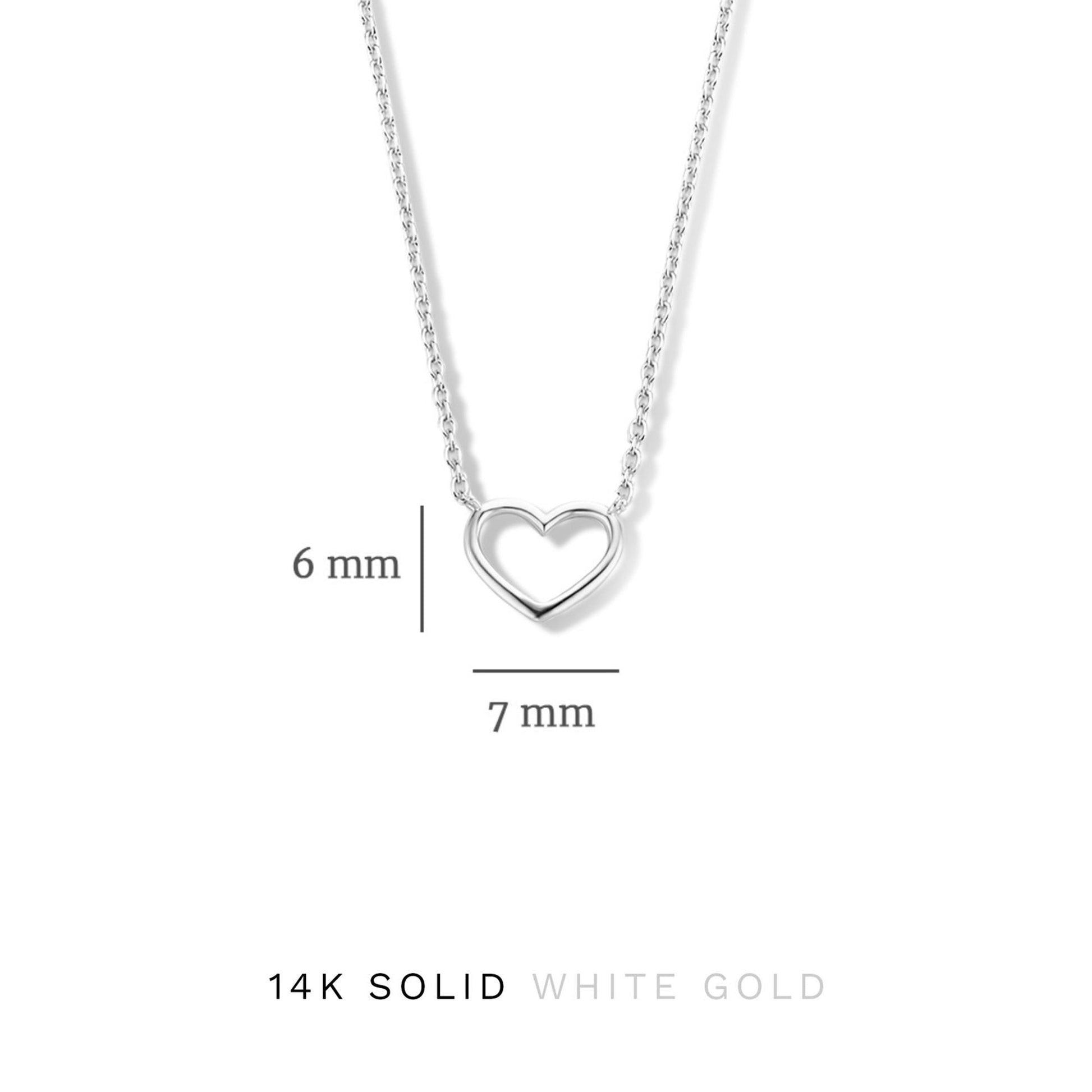 Cadeau d'Isabel 14 karat white gold necklace with bracelet gift set with heart - - Isabel Bernard