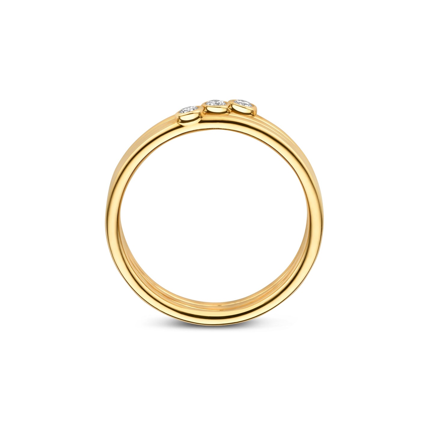 De la Paix Viviane 14 karat gold ring with diamond 0.09 carat - - Isabel Bernard