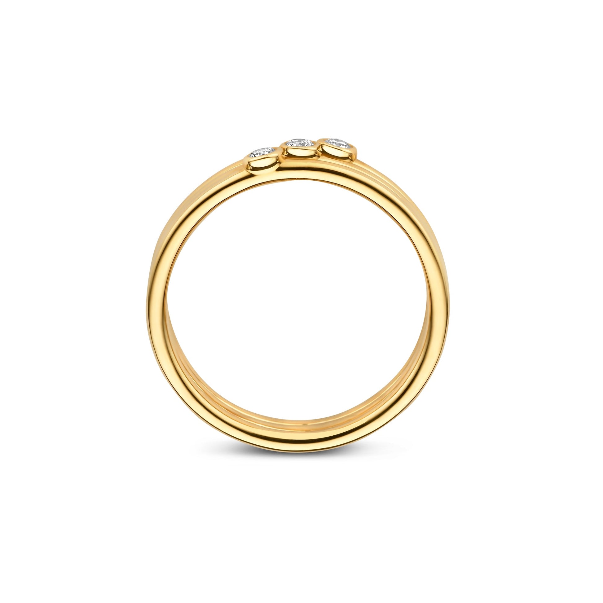 De la Paix Viviane 14 karat gold ring with diamond 0.09 carat - - Isabel Bernard