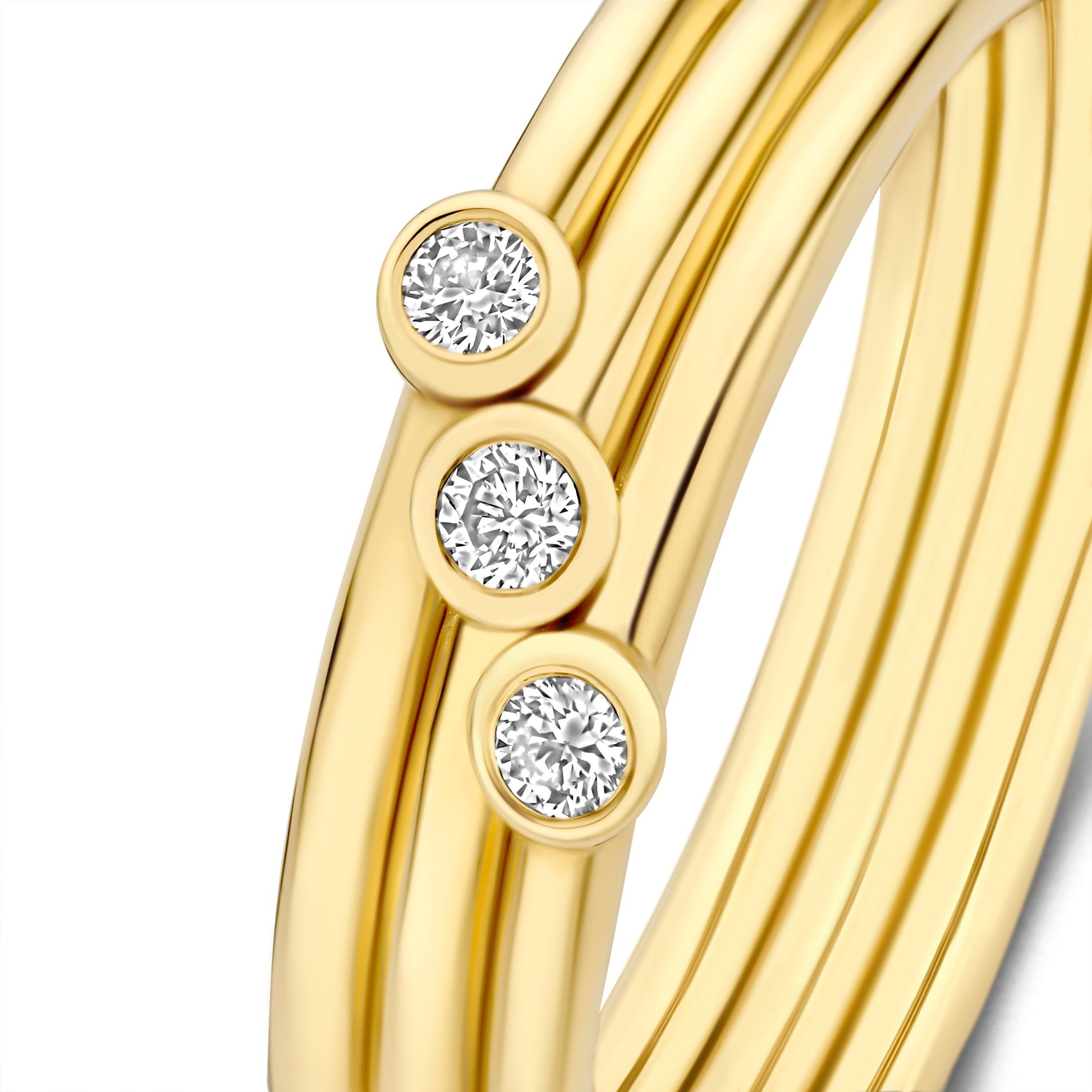 De la Paix Viviane 14 karat gold ring with diamond 0.09 carat - - Isabel Bernard