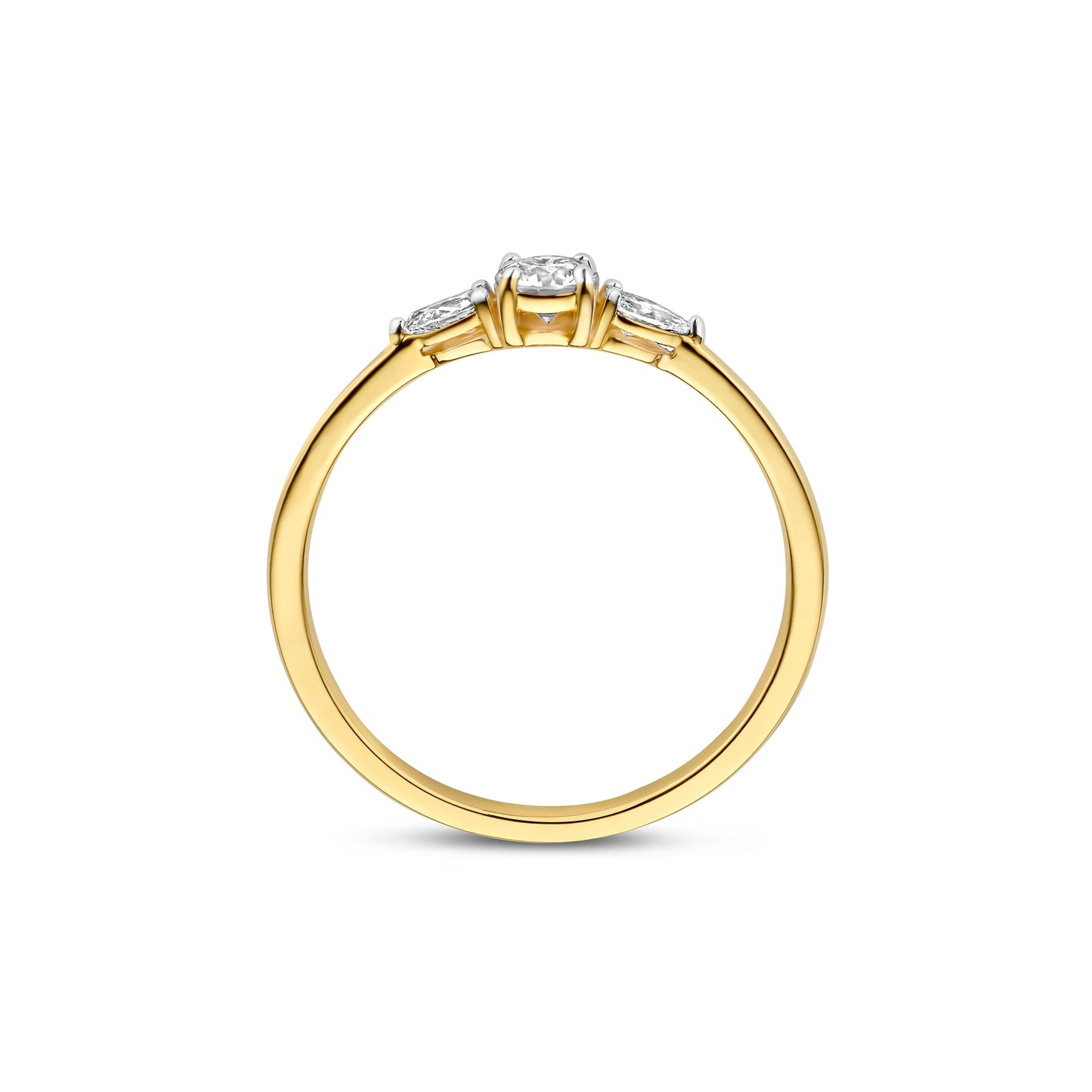 De la Paix Nancy 14 karat gold ring with diamond 0.17 carat - - Isabel Bernard