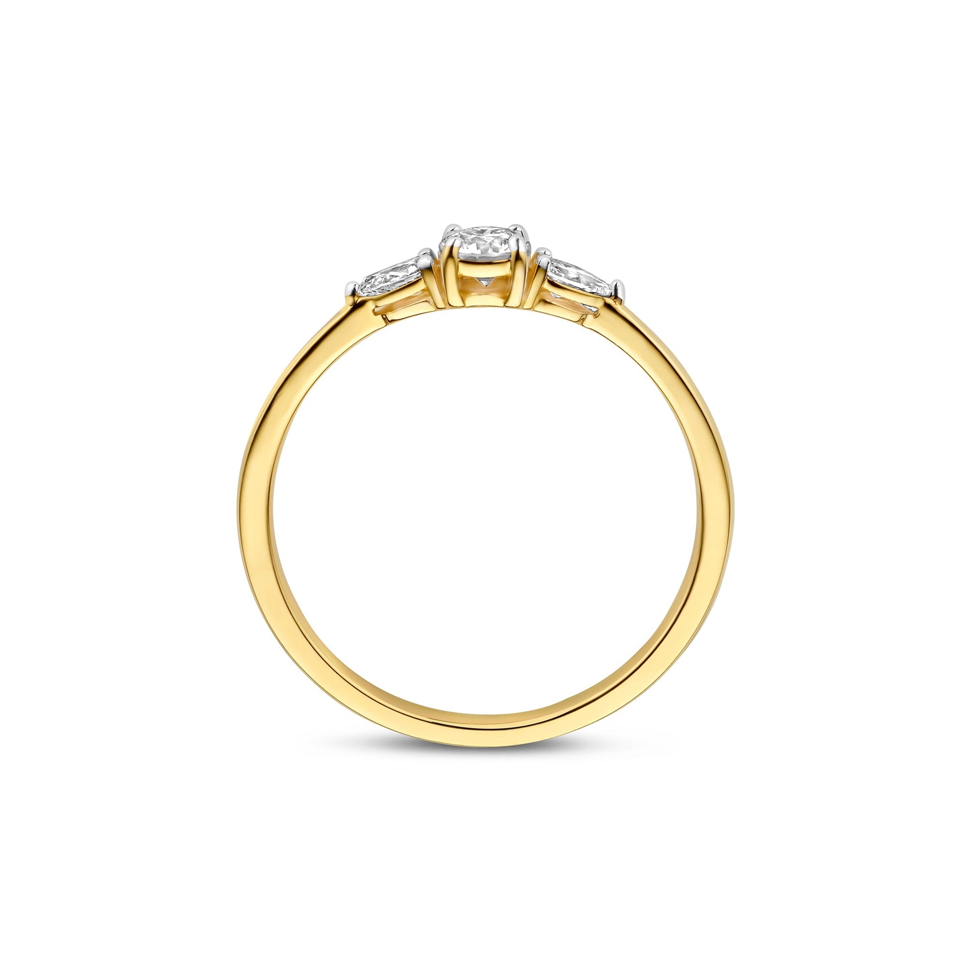 De la Paix Nancy 14 karat gold ring with diamond 0.17 carat - - Isabel Bernard