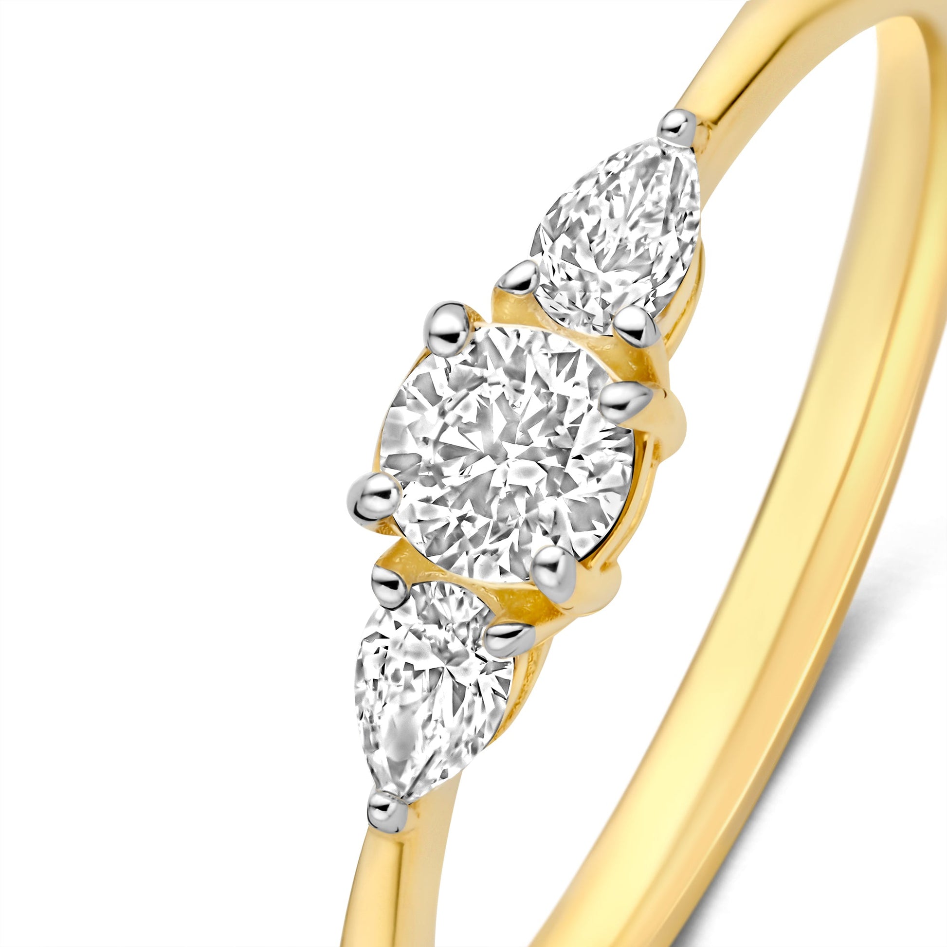 De la Paix Nancy 14 karat gold ring with diamond 0.17 carat - - Isabel Bernard