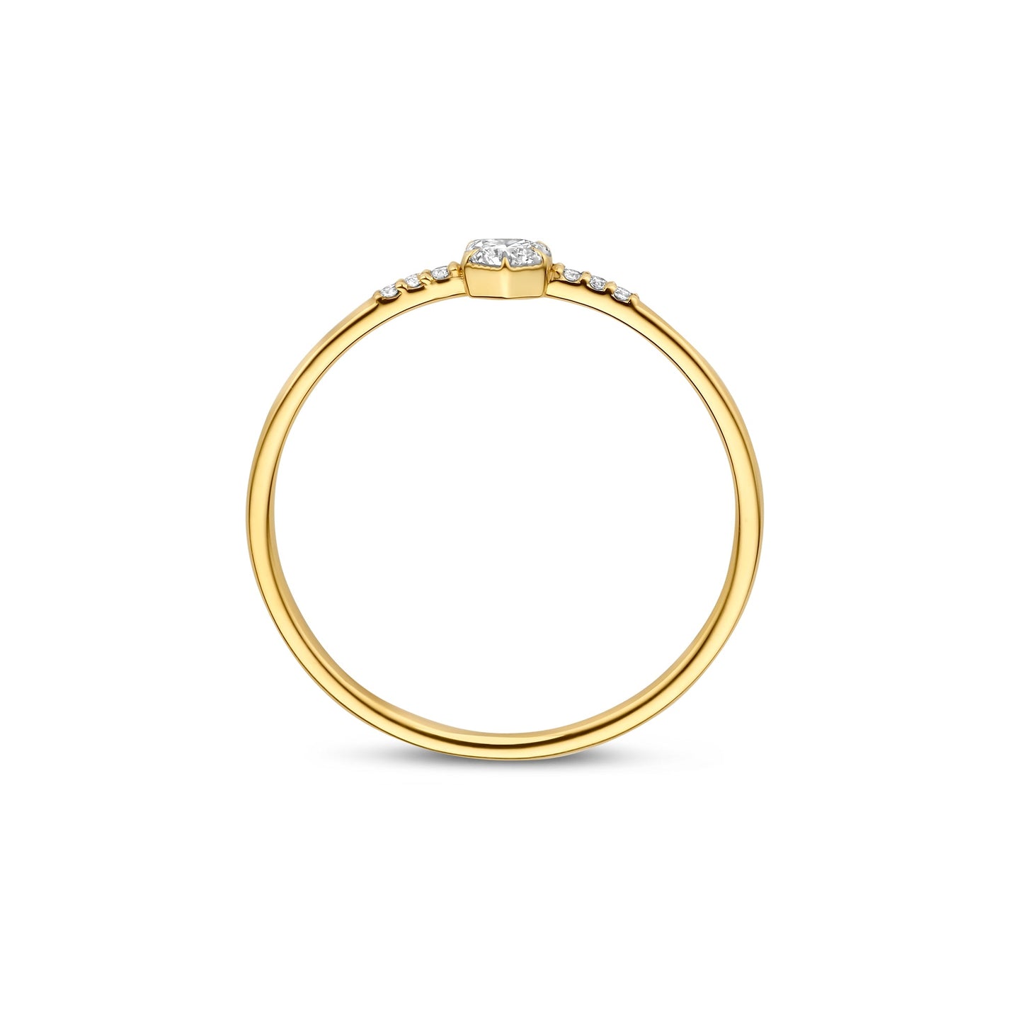 De la Paix Belinda 14 karat gold ring with diamond 0.12 carat - - Isabel Bernard