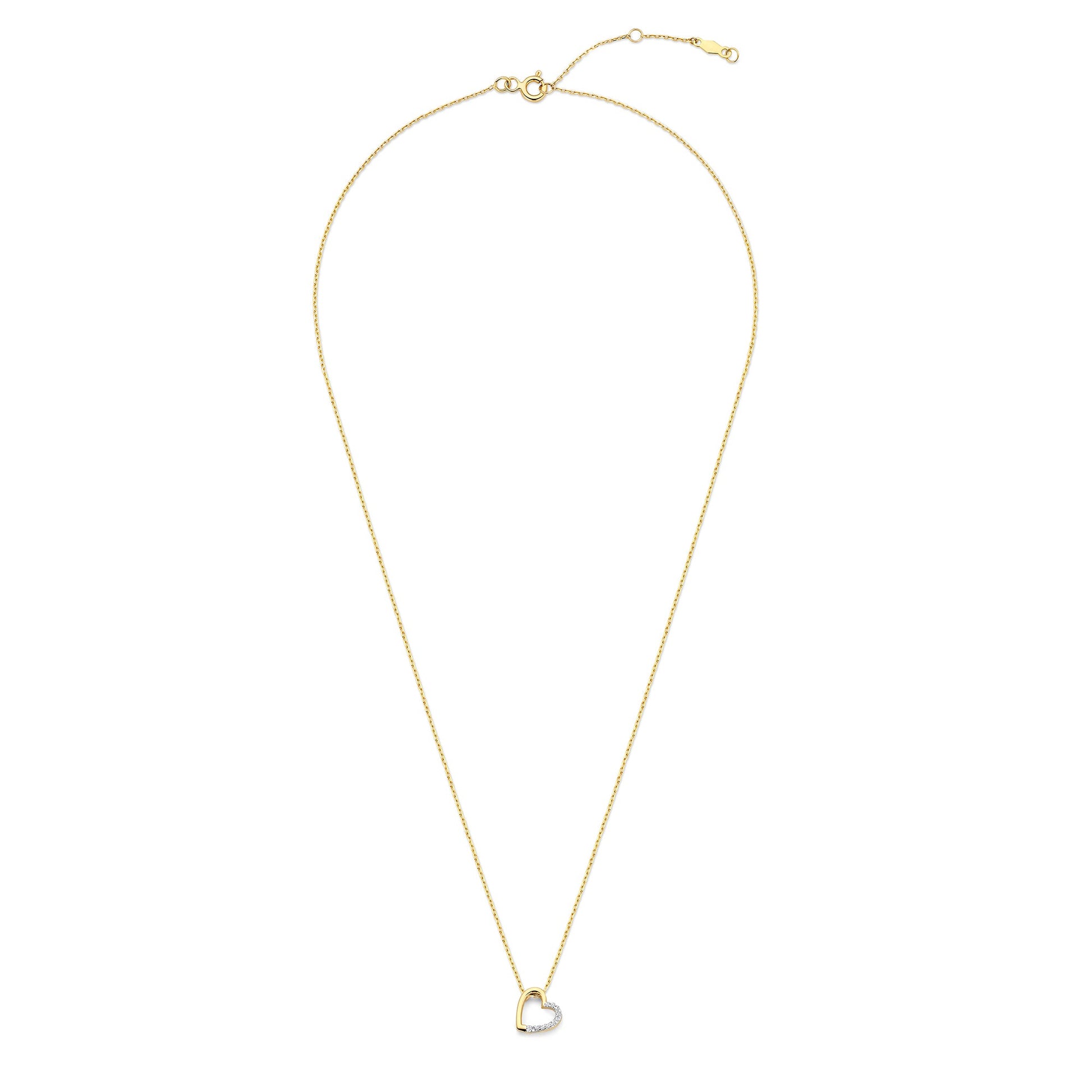 De la Paix Léna 14 karat gold necklace with diamond 0.02 carat - - Isabel Bernard