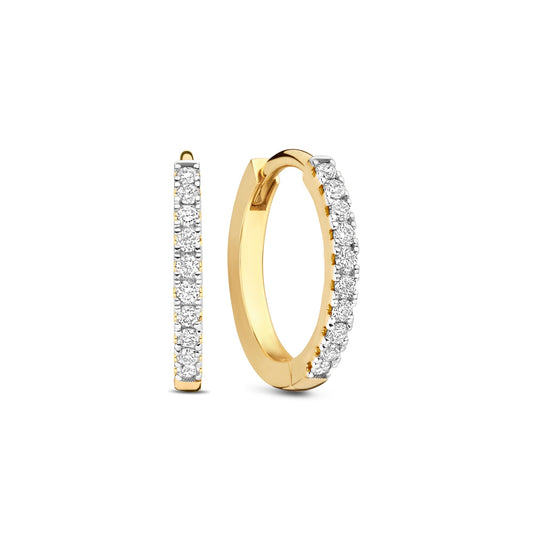De la Paix Madeline 14 karat gold hoop earrings with diamond 0.11 carat - - Isabel Bernard