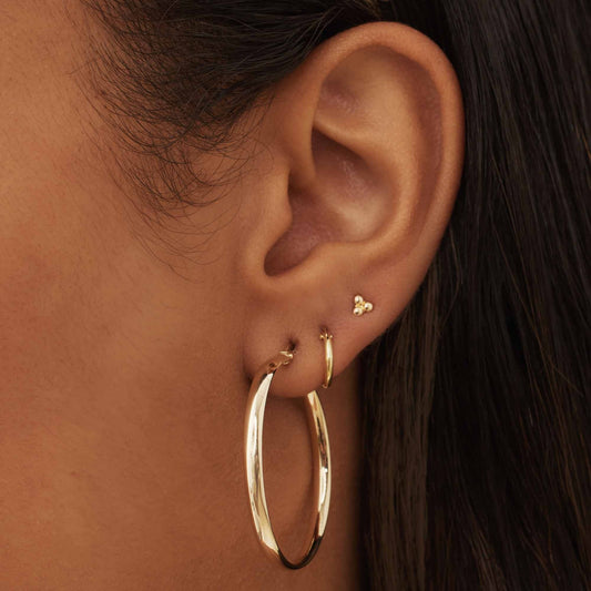 Rivoli Estrella 14 karat gold hoop earrings (30 mm) -  - Isabel Bernard
